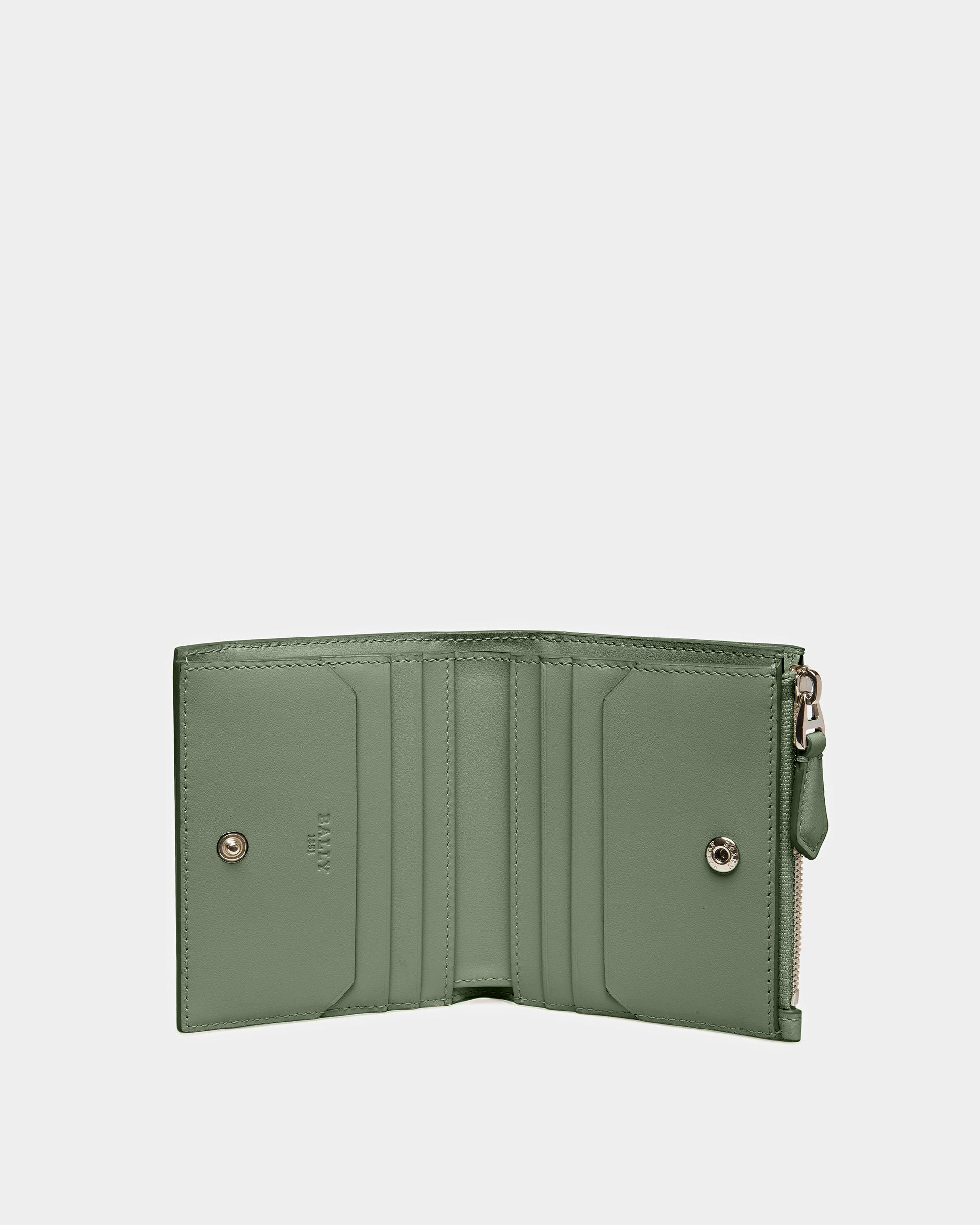 Axeel Leather Wallet In Sage - Women's - Bally - 03
