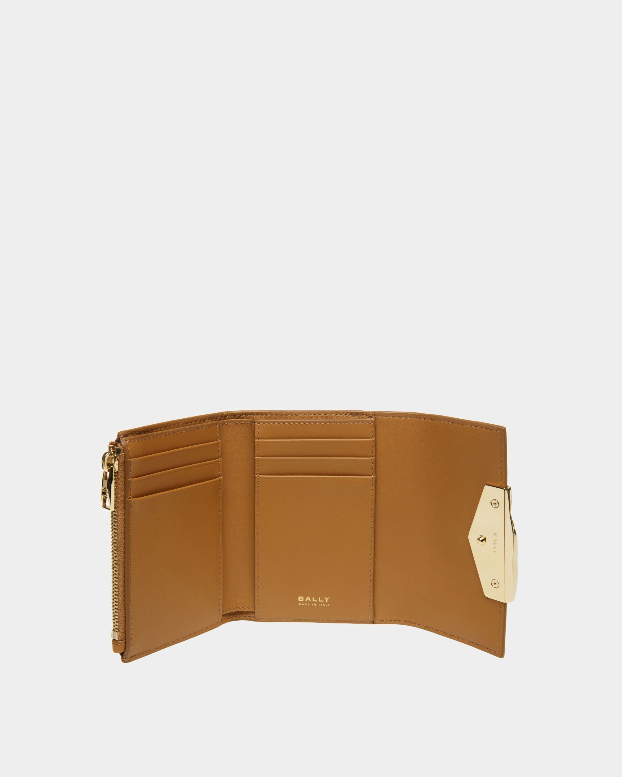 Cartera Baroque De Piel Color Desierto - Mujer - Bally - 03