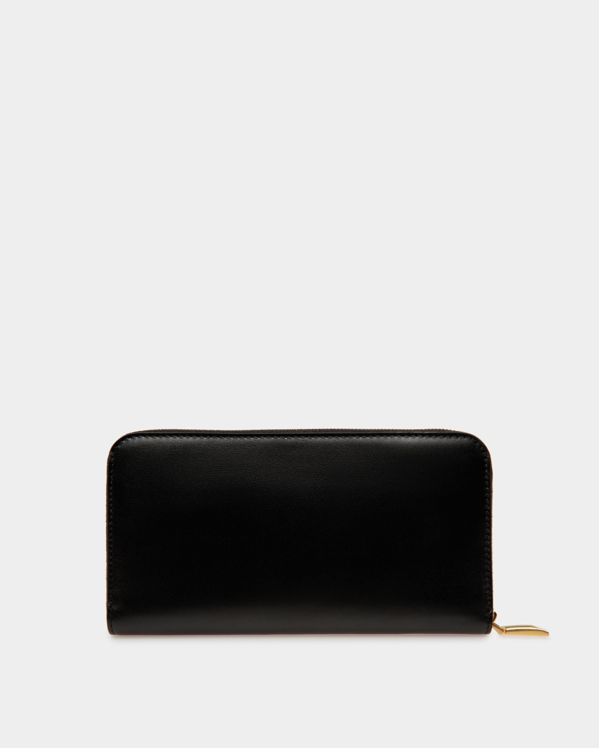 Cartera Alargada Emblem De Piel Color Negro - Mujer - Bally - 02