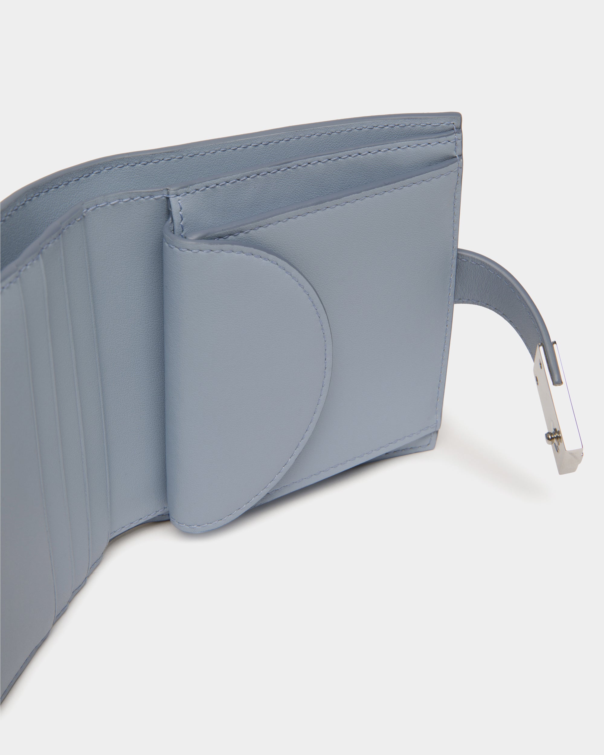 Cartera Ollam De Piel Light Blue - Mujer - Bally - 05