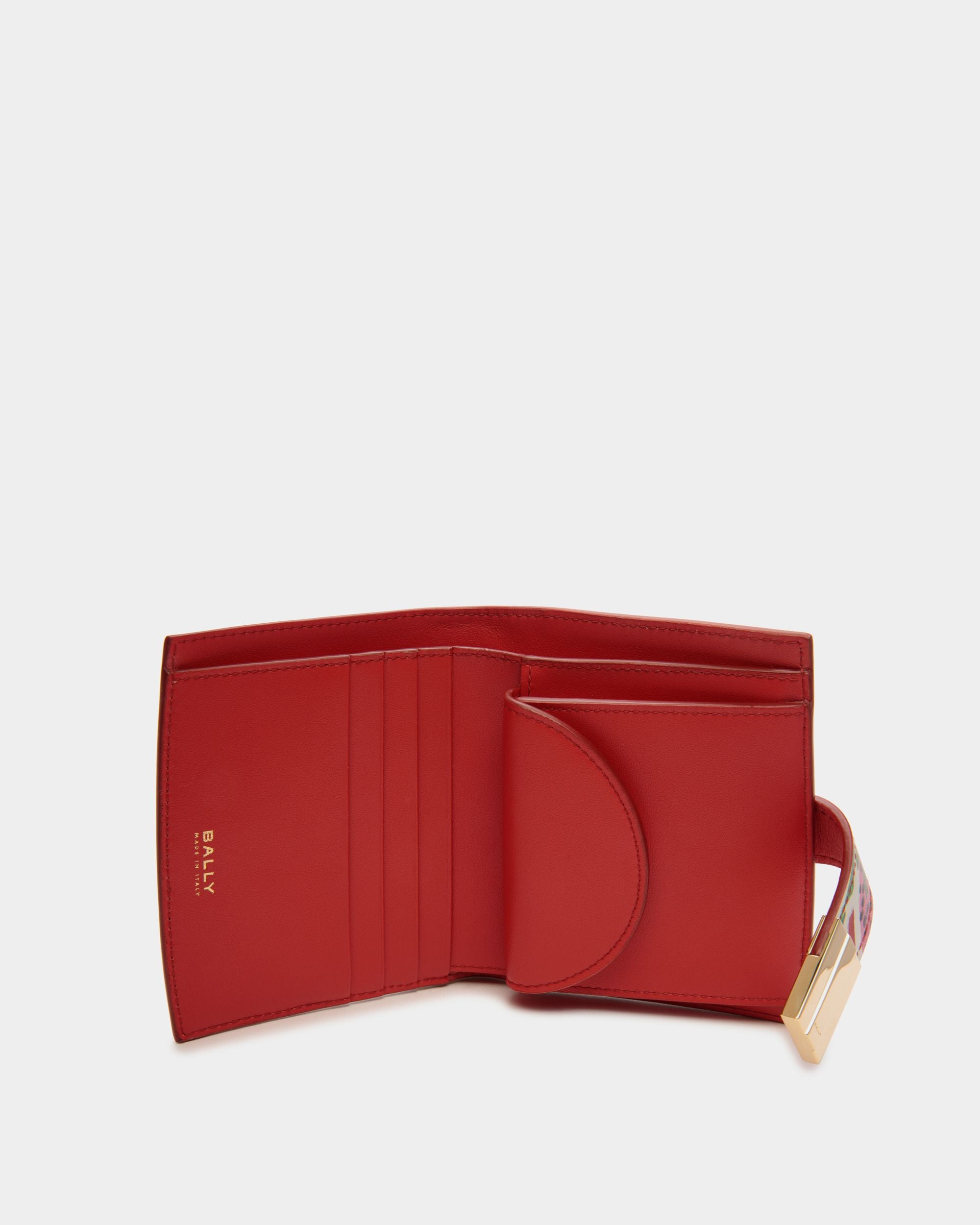 Cartera Ollam De Piel Con Estampado Strawberry - Mujer - Bally - 03