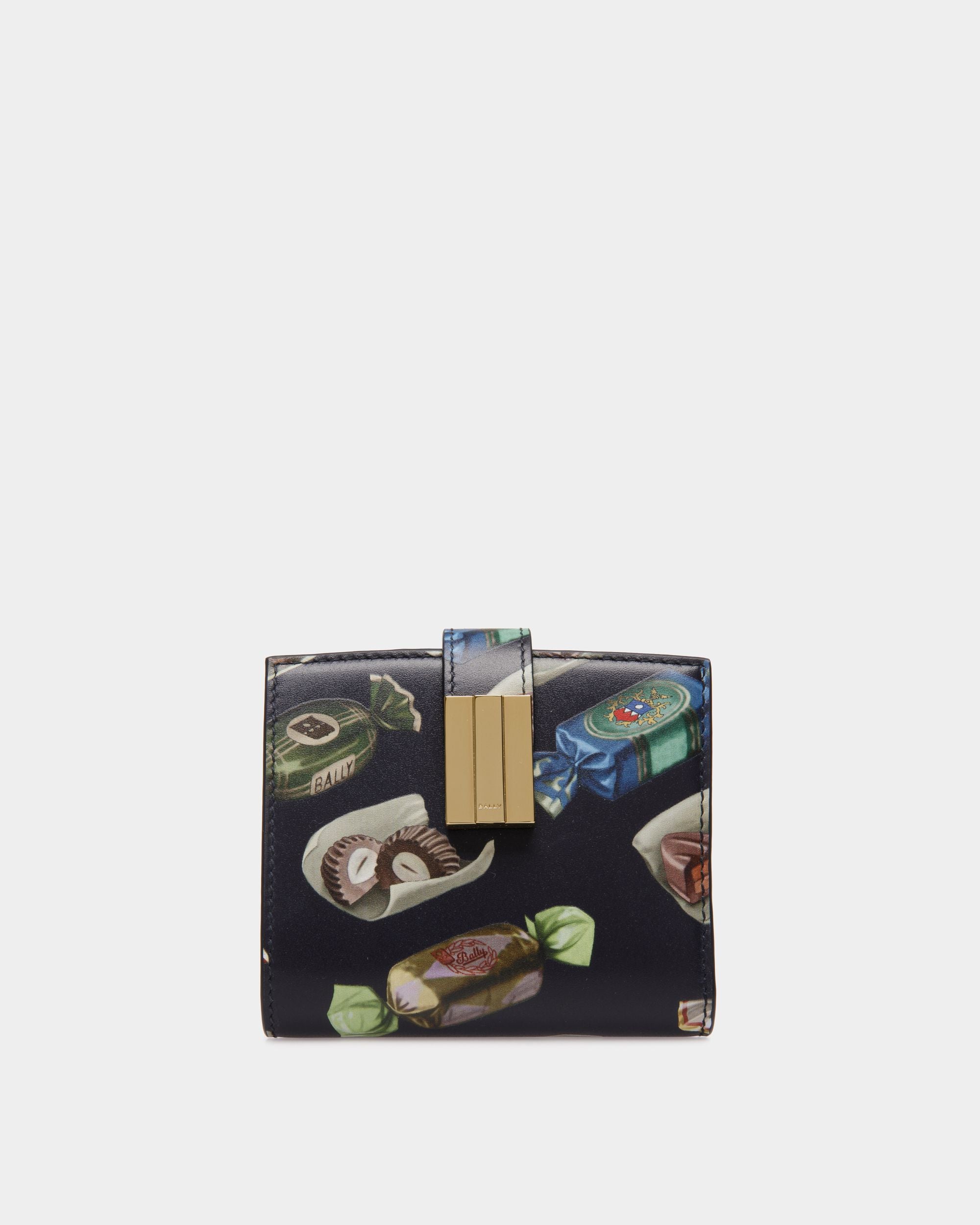 Ollam Wallet In Choco-Candy Print Leather - Women's - Bally - 01