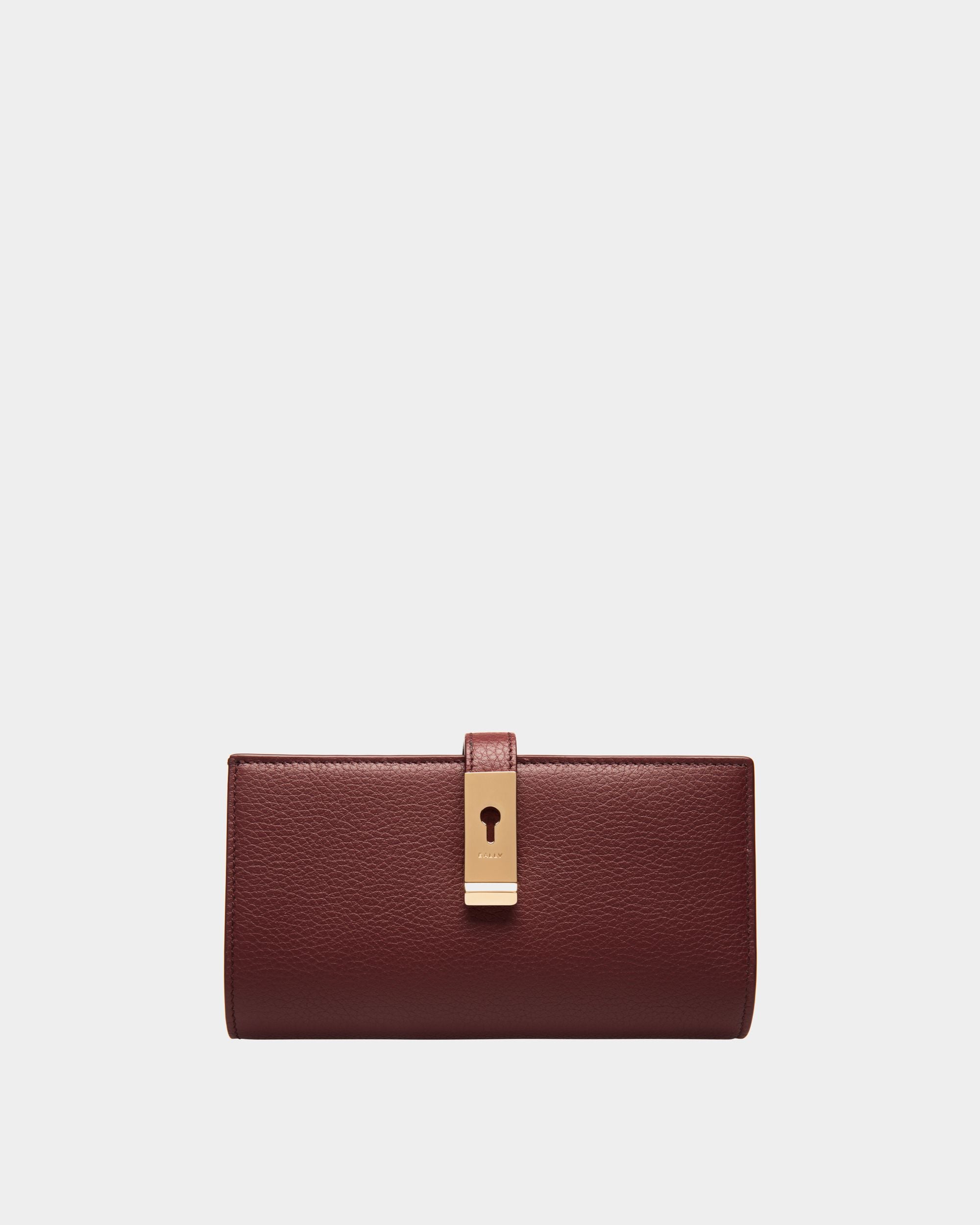 Cartera Alargada Lock Me De Piel Granulada Andorra - Mujer - Bally - 01