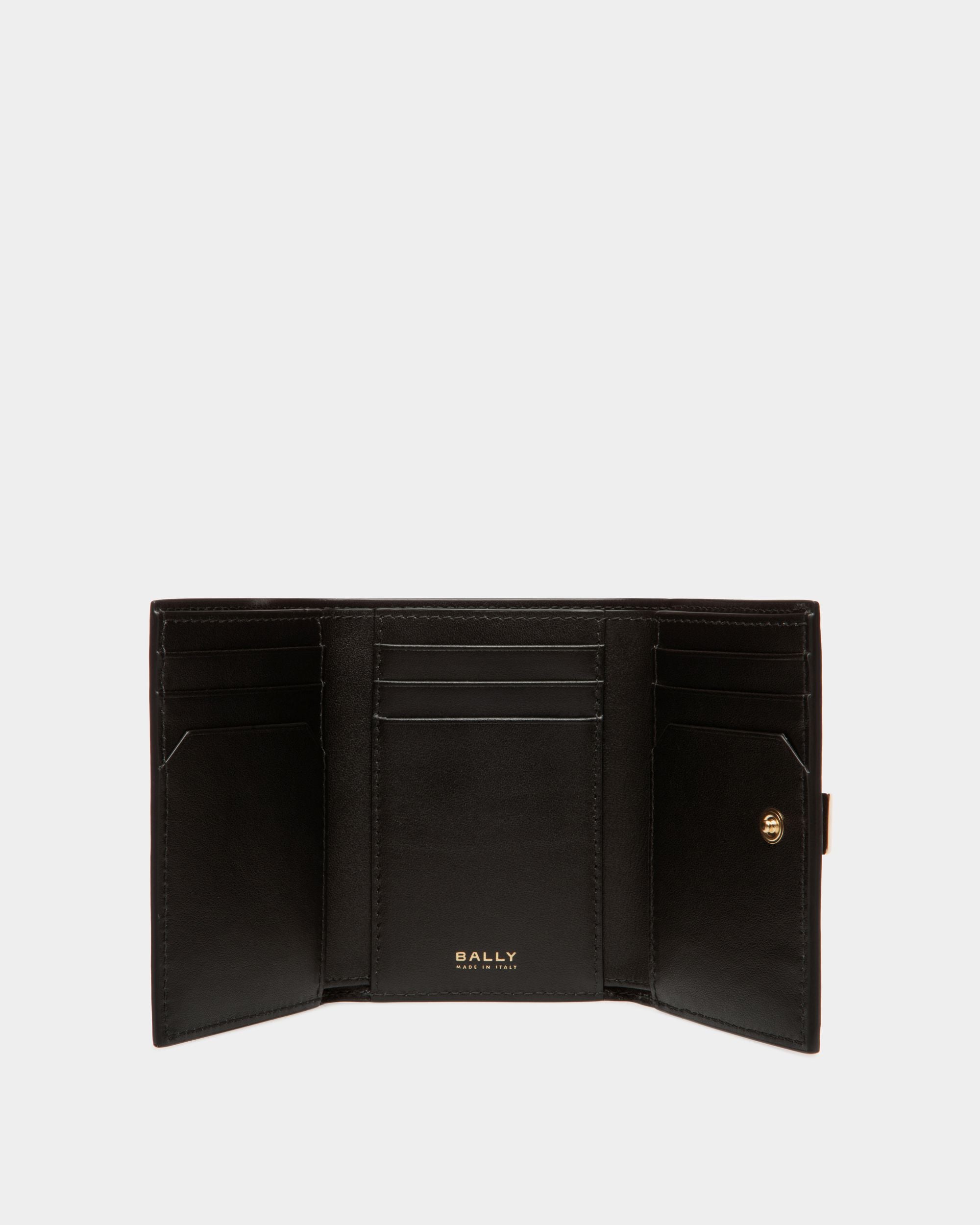 Cartera Lock Me De Piel Granulada Negra - Mujer - Bally - 03