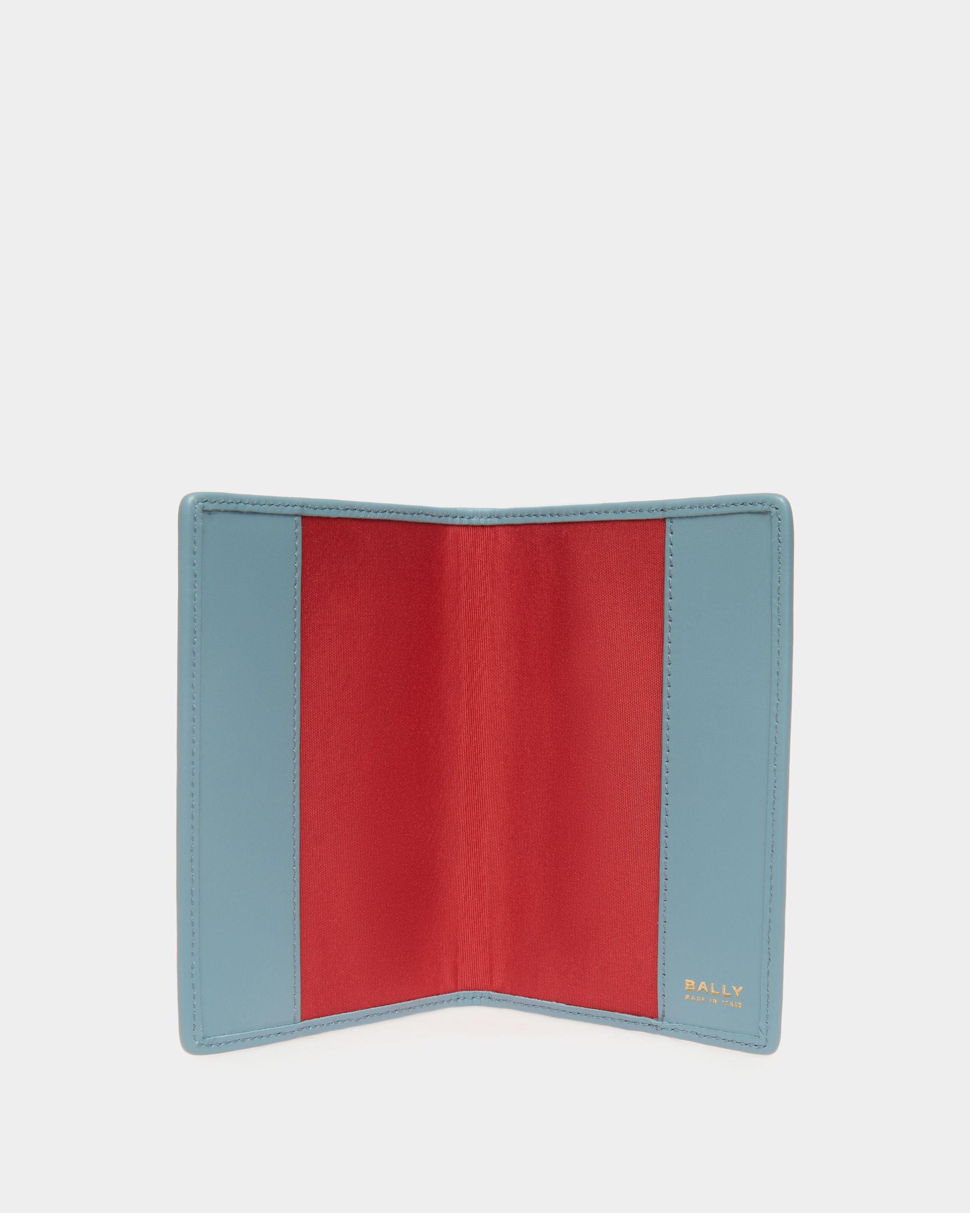 Funda Para Pasaporte De Piel Medium Blue Con Estampado Bally Cake - Mujer - Bally - 03