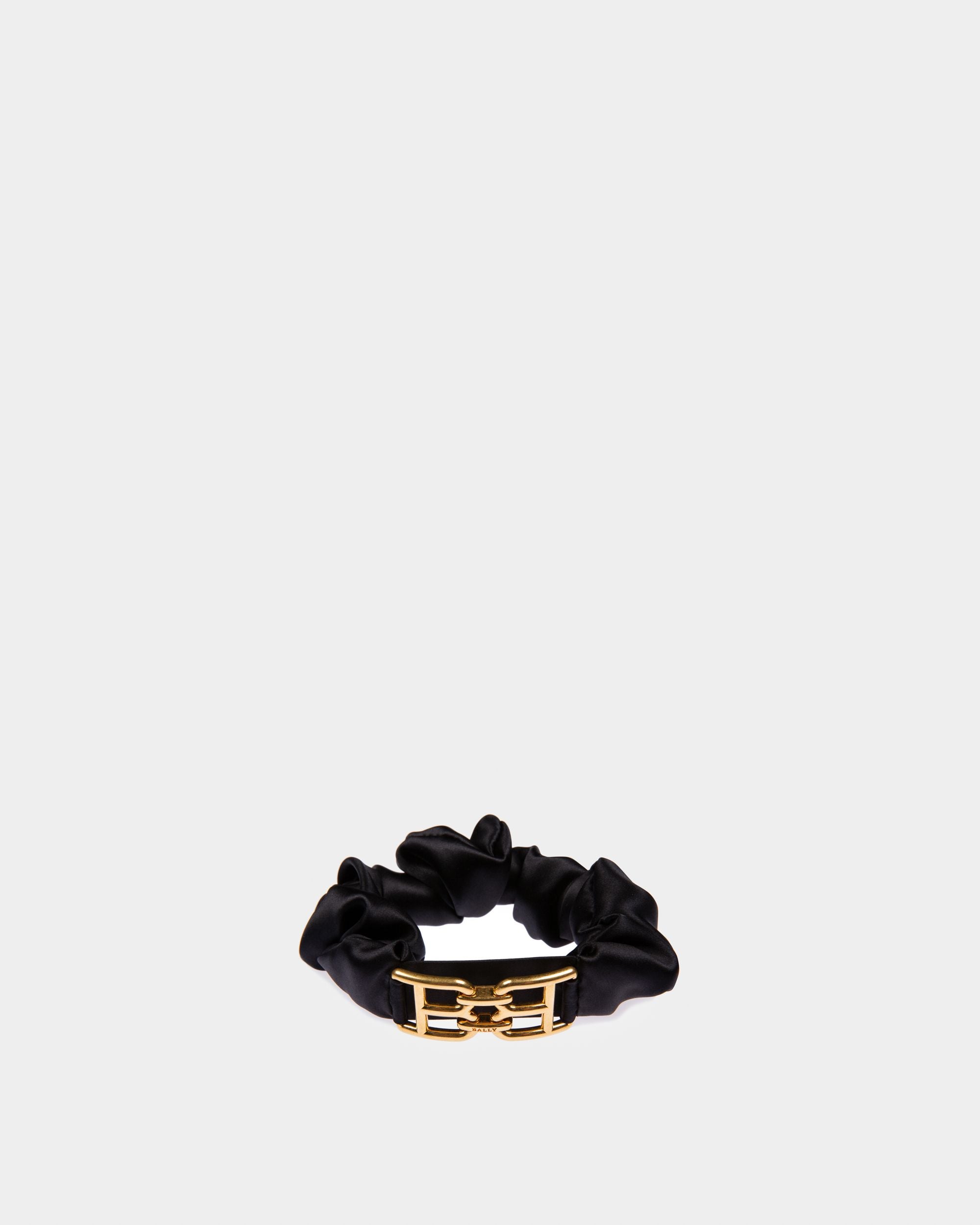 B-Chain Scrunchie Complemento De Seda De Color Negro - Mujer - Bally - 01
