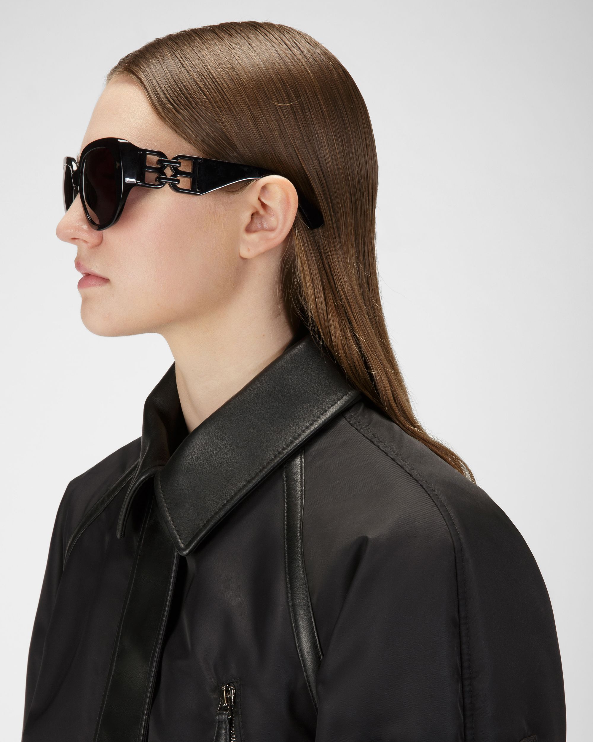 Chaqueta Con Inserciones De Piel - Mujer - Bally - 02