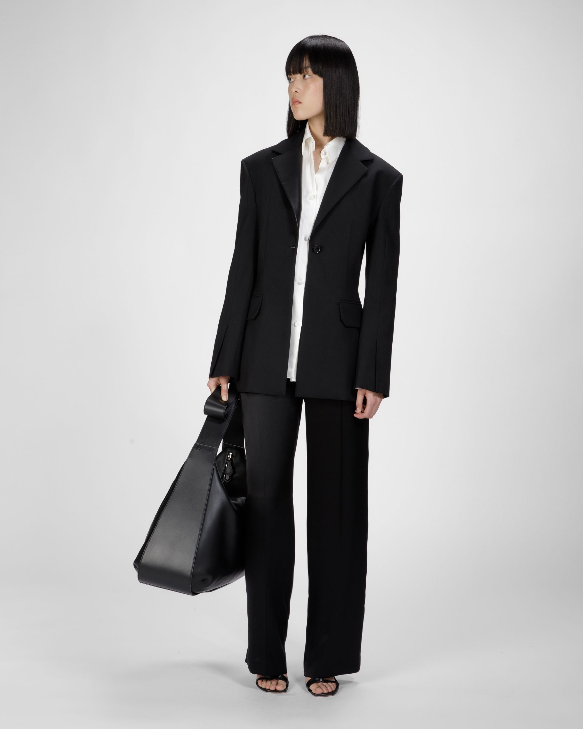 Blazer Con Solapa De Piel - Mujer - Bally - 05