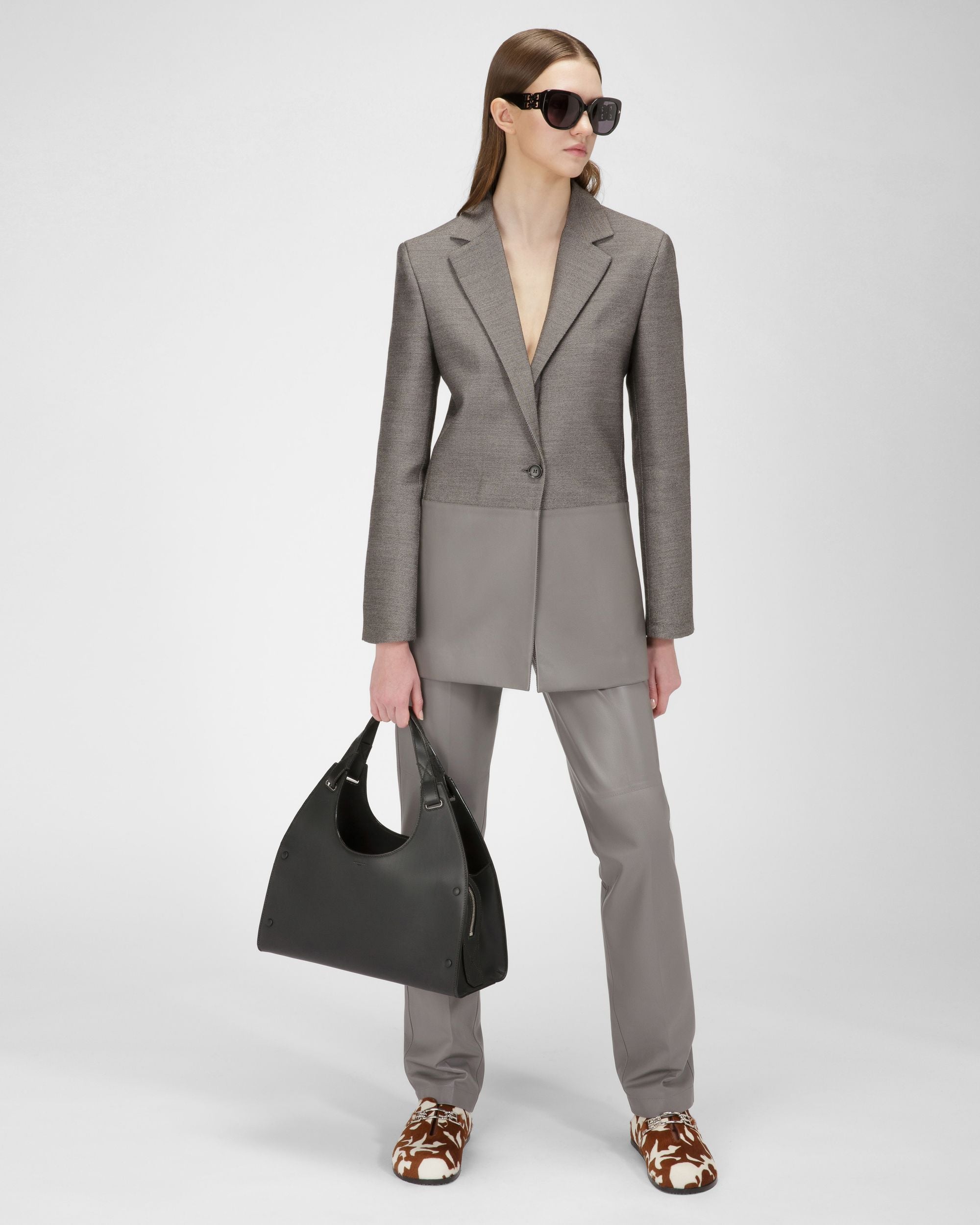 Wool Jacket In Grey - Women's - Bally - 05