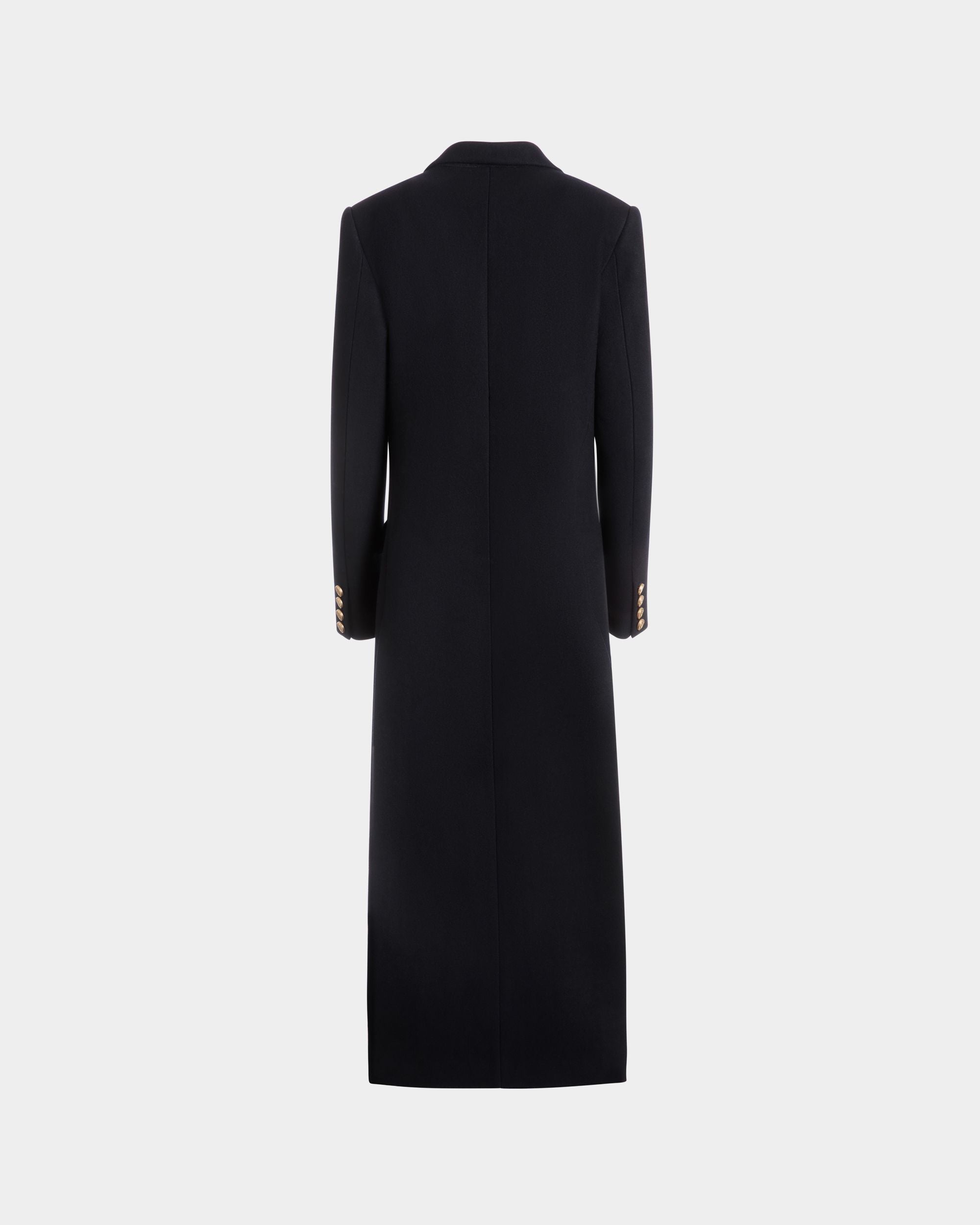 Abrigo De Doble Botonadura De Lana Navy Blue - Mujer - Bally - 03