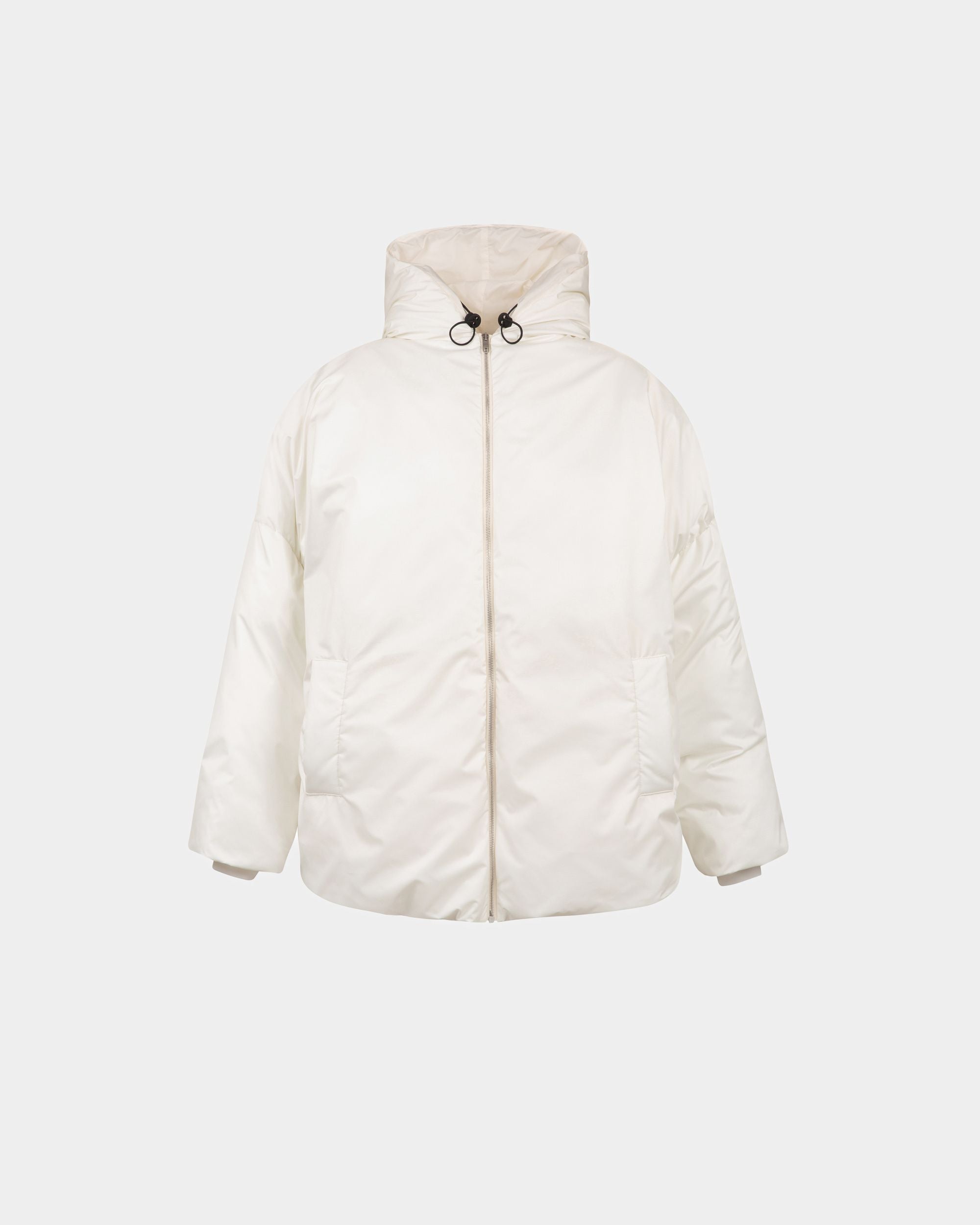 Puffer Jacket In White Nylon - Women's - Bally - 01