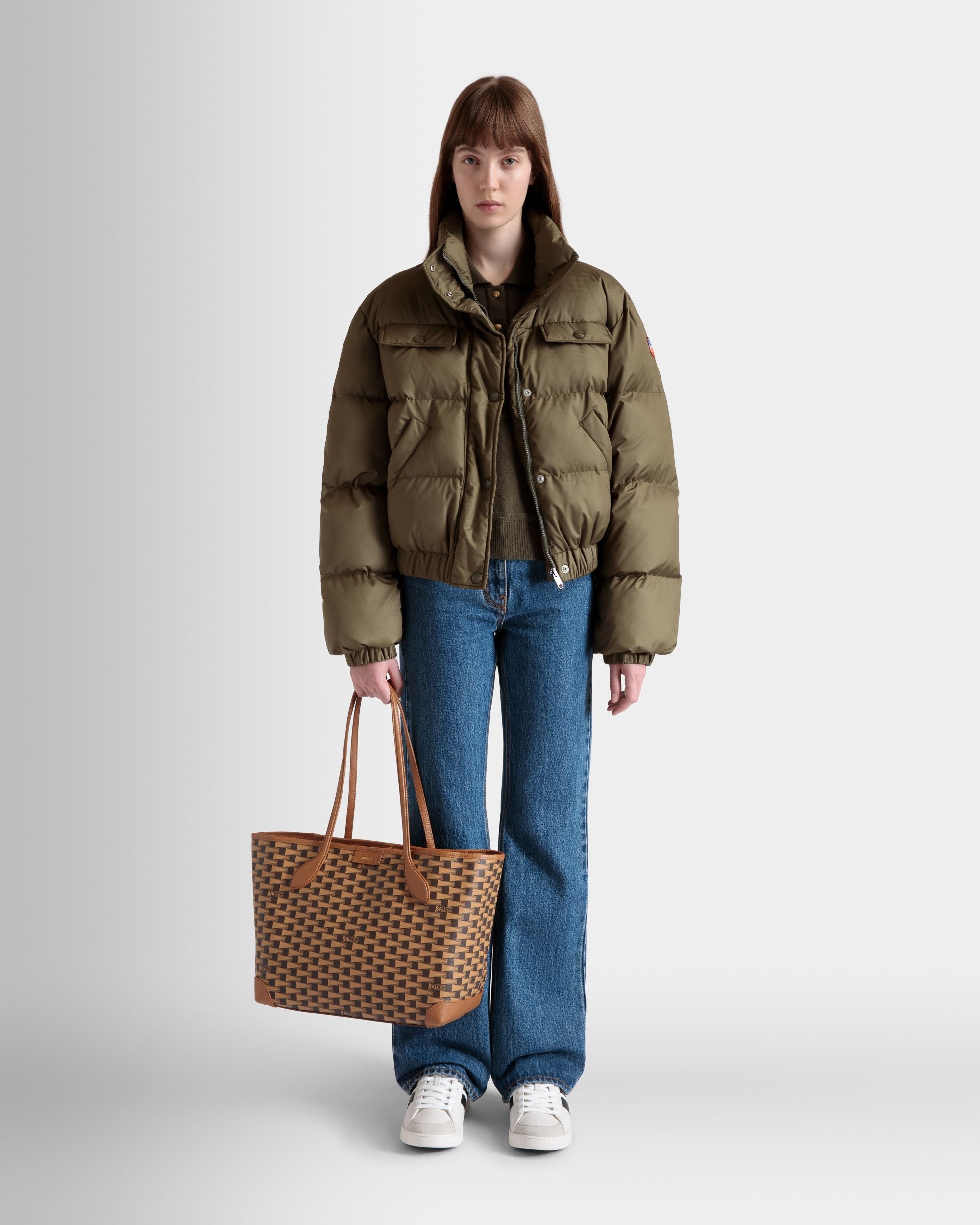 Plumífero De Nailon Olive Green - Mujer - Bally - 02