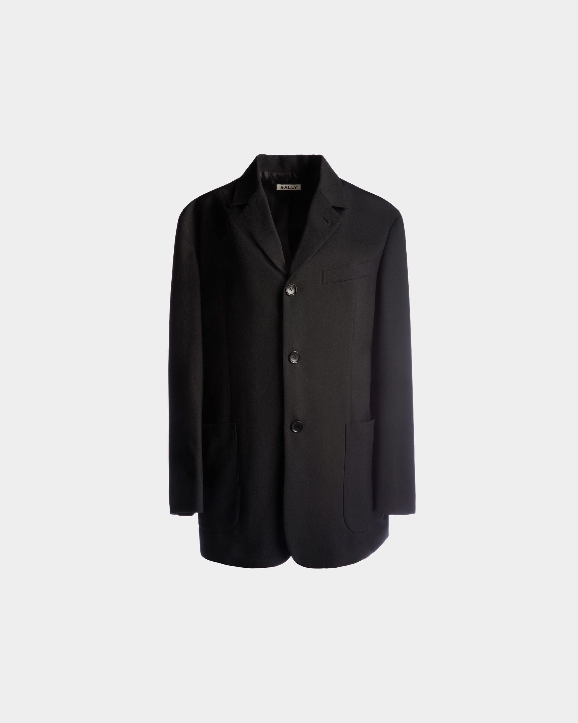 Single-breasted Jacket in Black Wool - Women's - Bally - 01