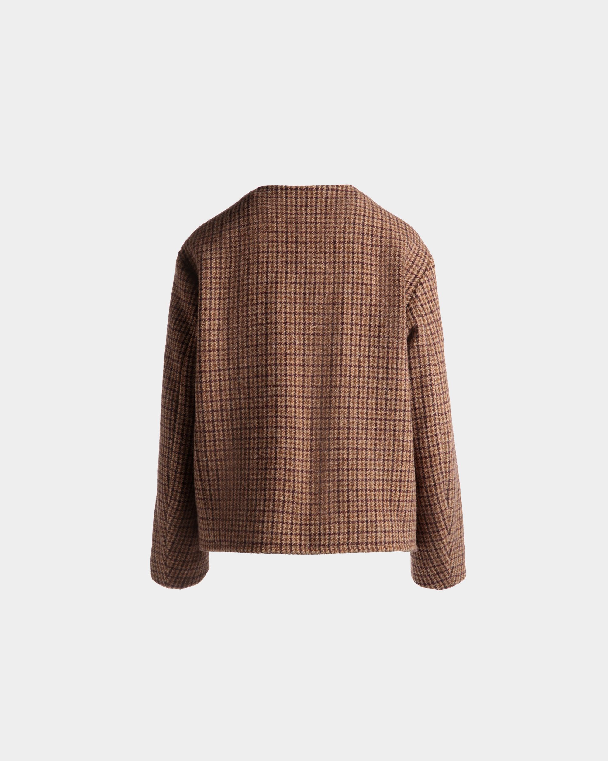 Jacket In Multibrown Check Wool - Women's - Bally - 03