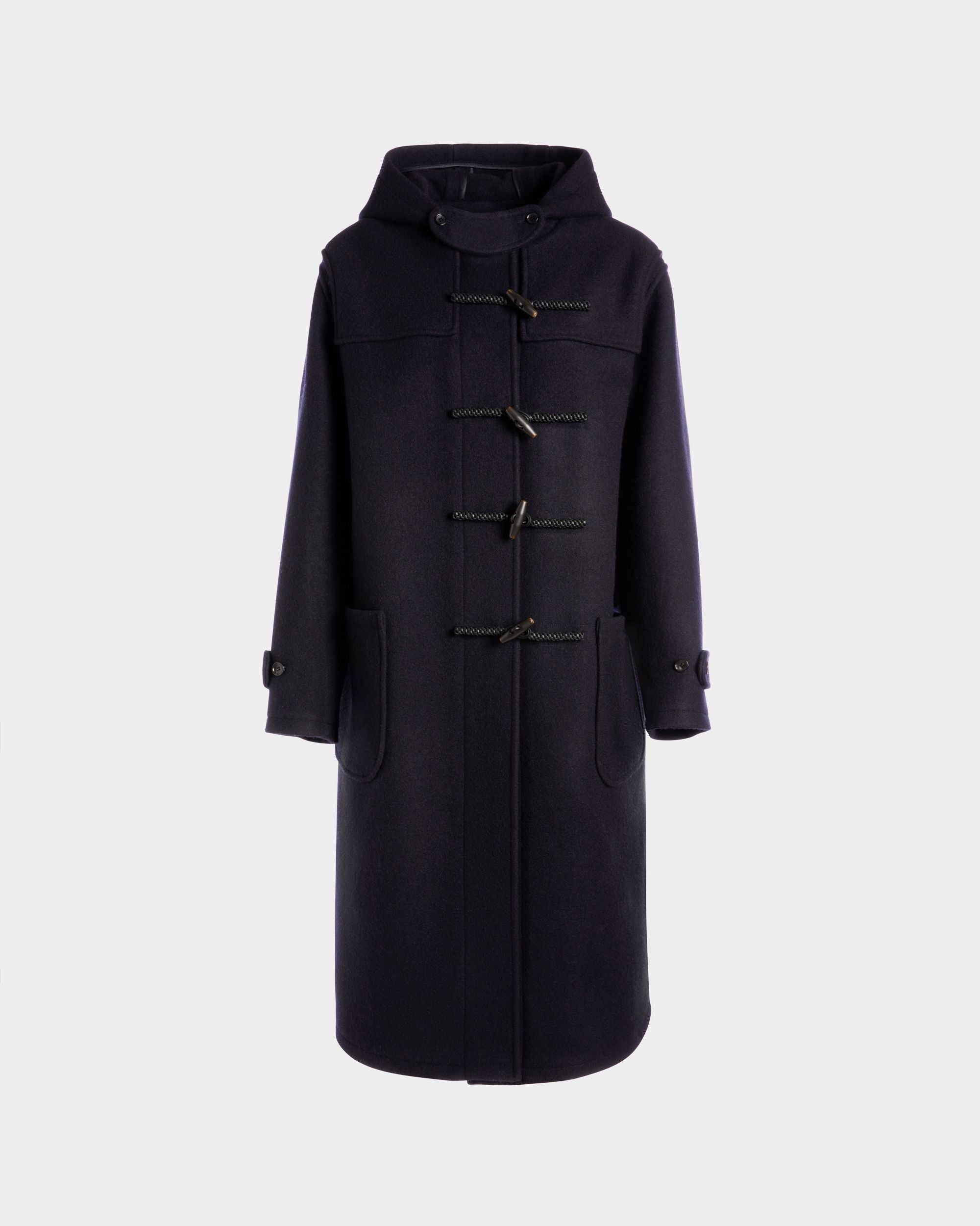 Abrigo Duffle De Lana Navy Blue - Mujer - Bally - 01