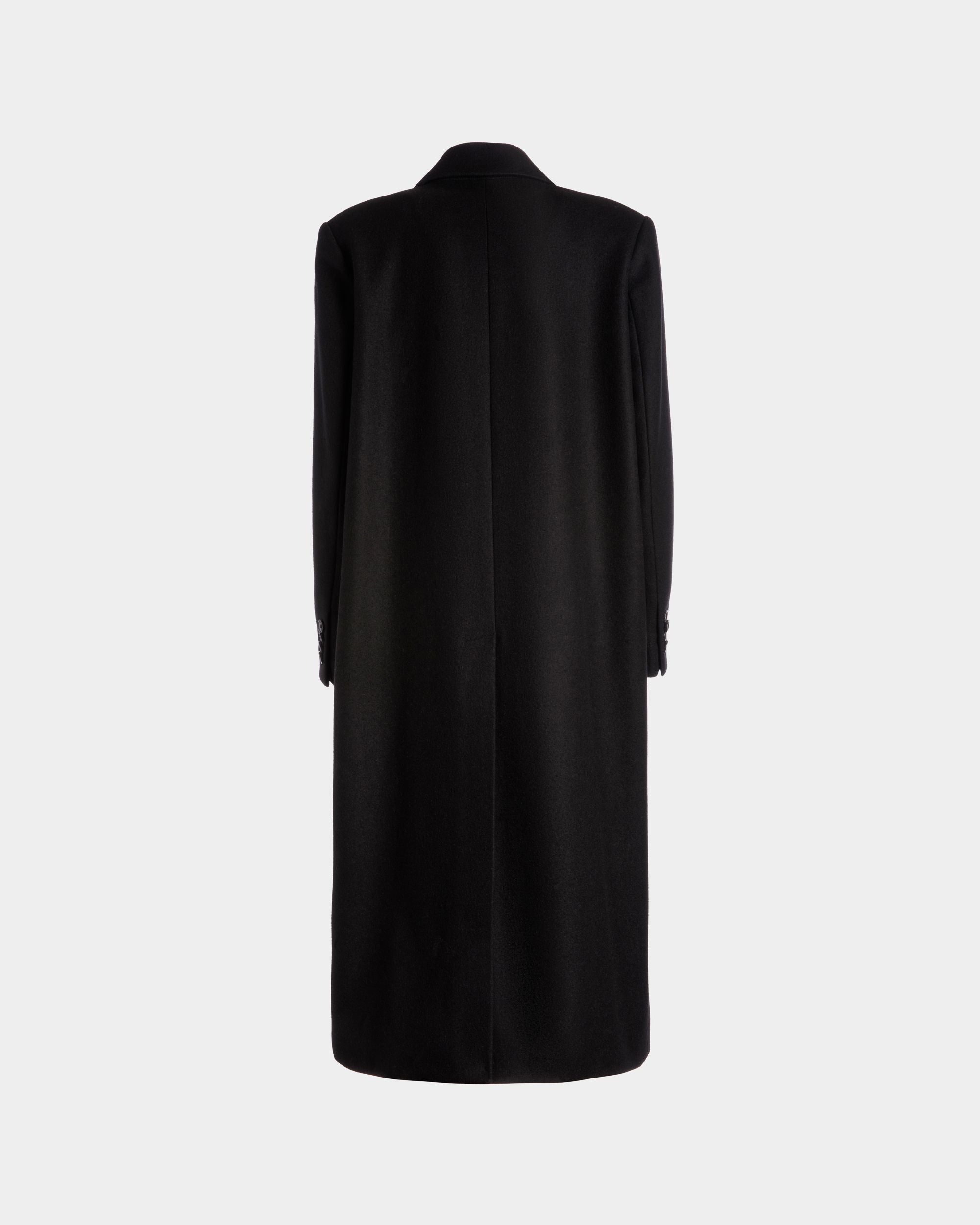 Single-Breasted Coat In Black Wool Blend - Women's - Bally - 07