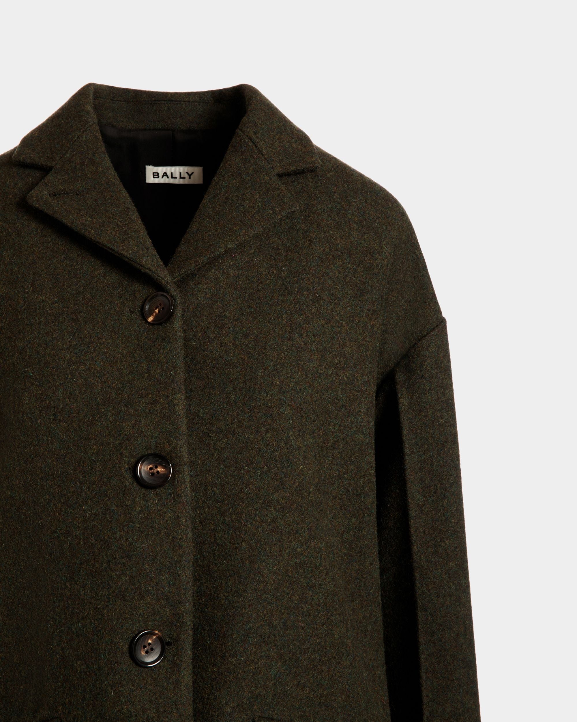 Blazer In Dark Green Wool - Mujer - Bally - 04