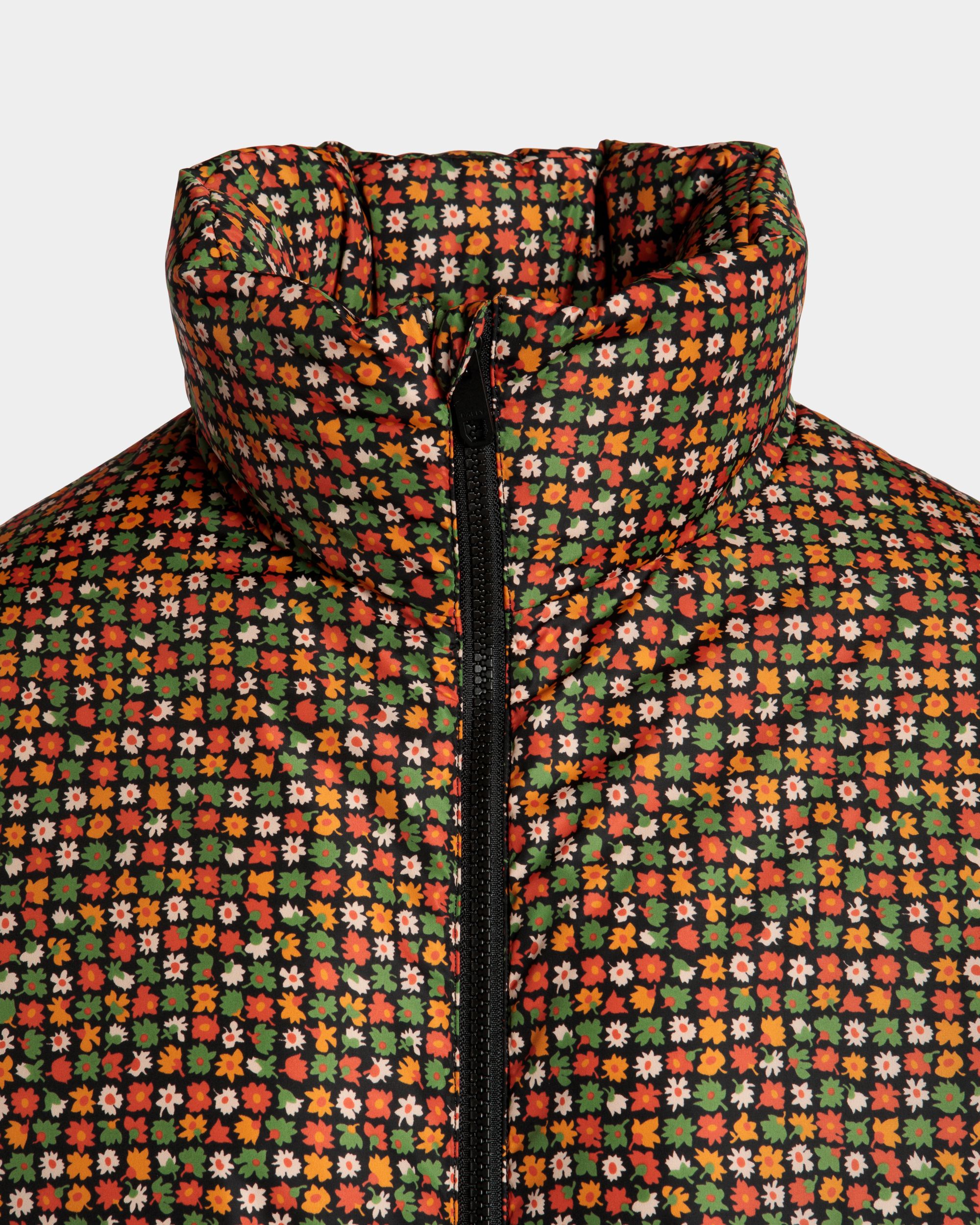 Plumífero De La Cápsula Winter De Nailon Reciclado Multicolor Con Alpine Flowers - Mujer - Bally - 04