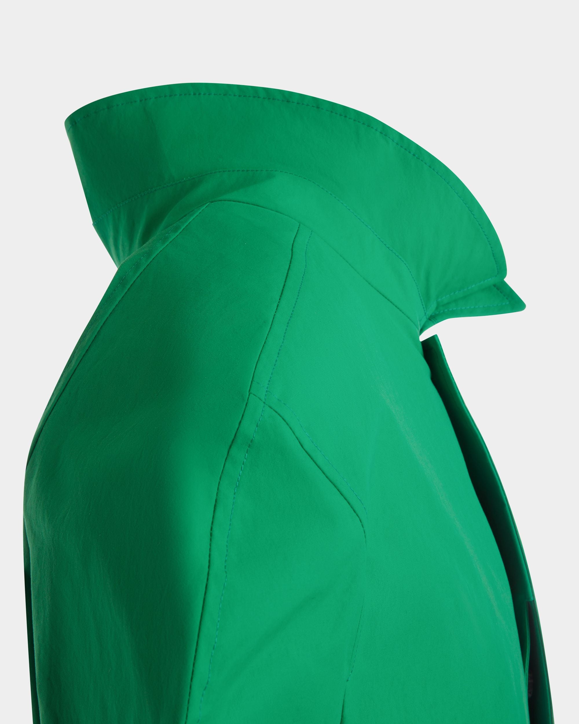 Coat in Emerald Green Polyester - Women's - Bally - 04