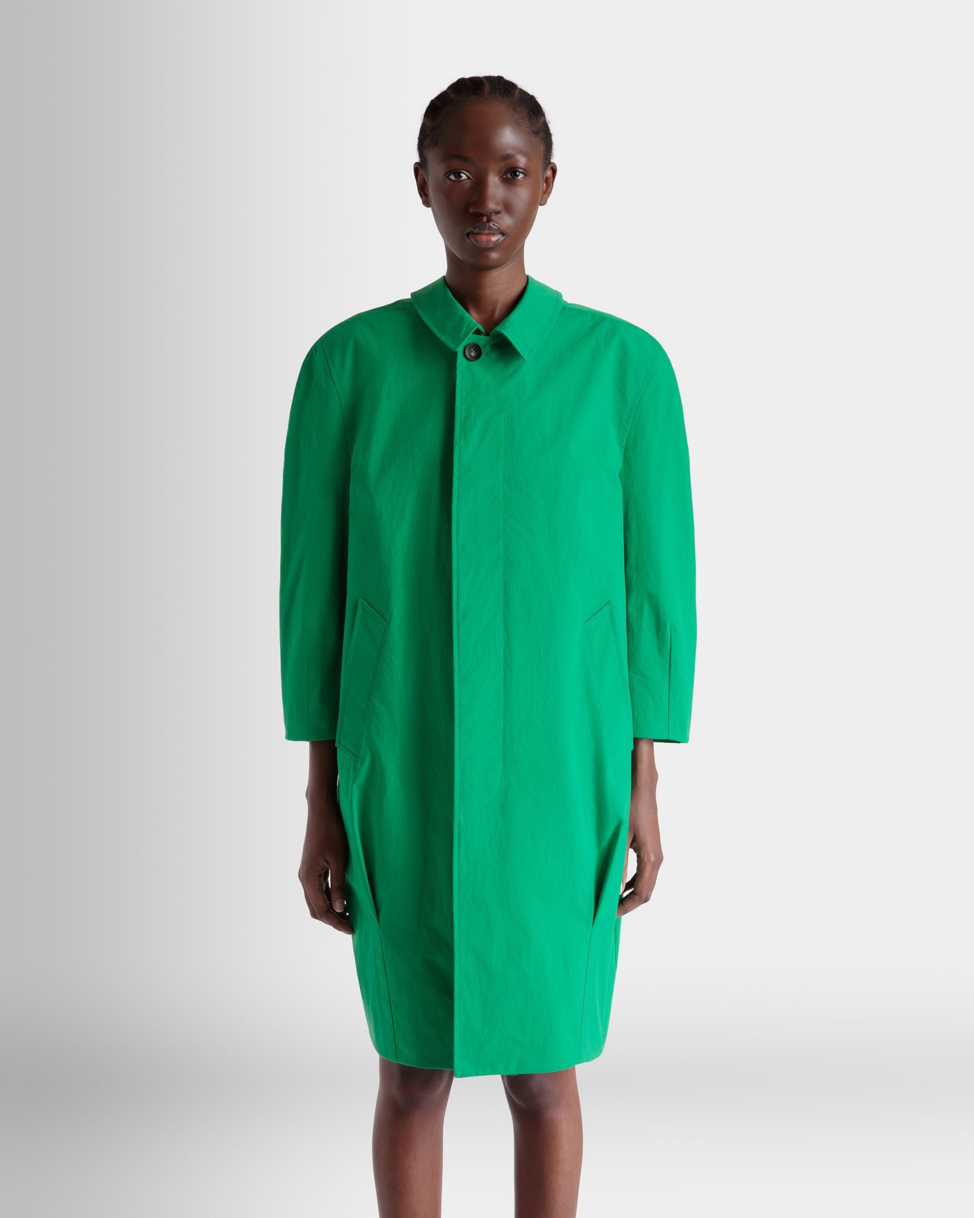 Coat in Emerald Green Polyester - Women's - Bally - 08