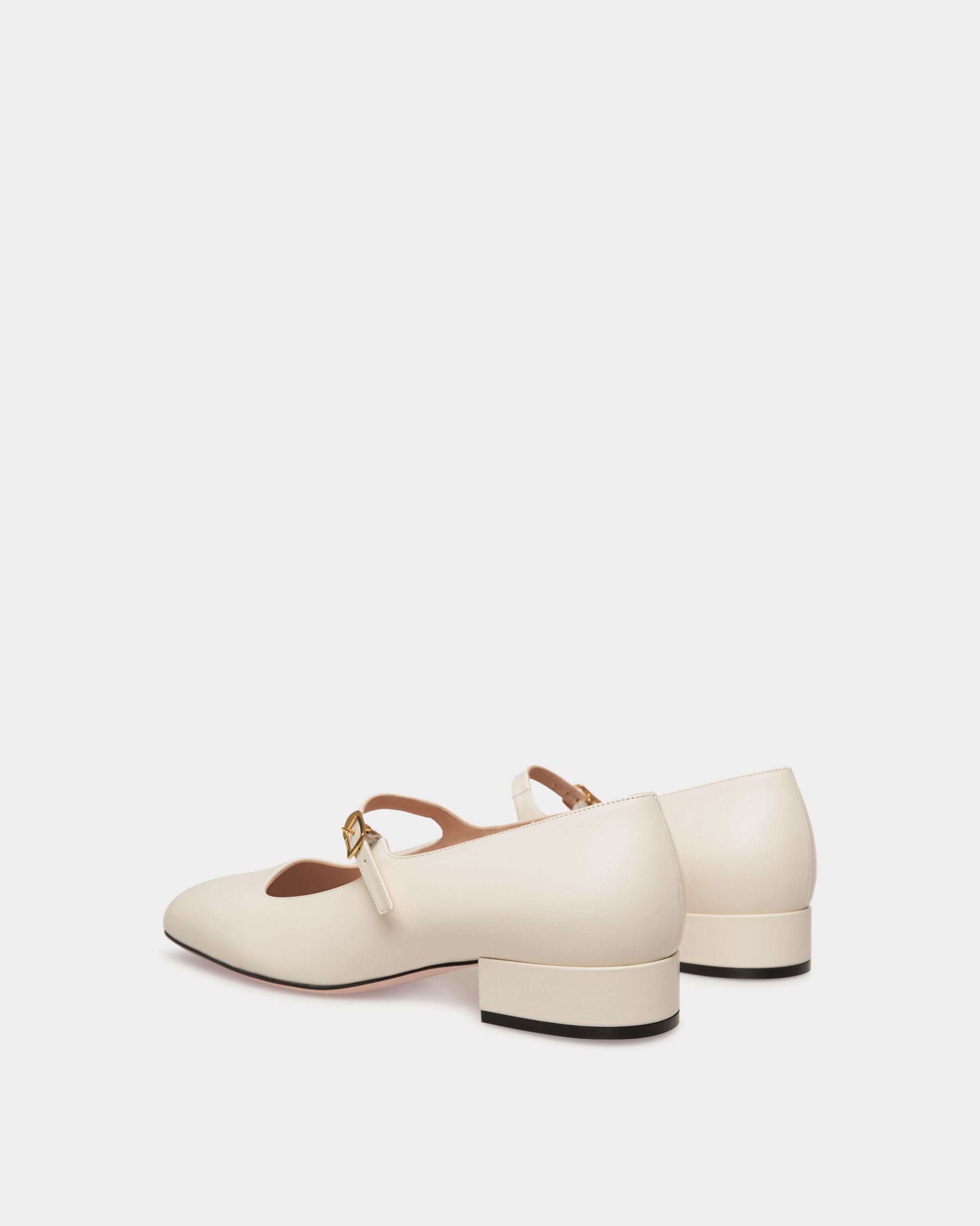 Zapato De Salón Ballyrina De Piel Blanca - Mujer - Bally - 04