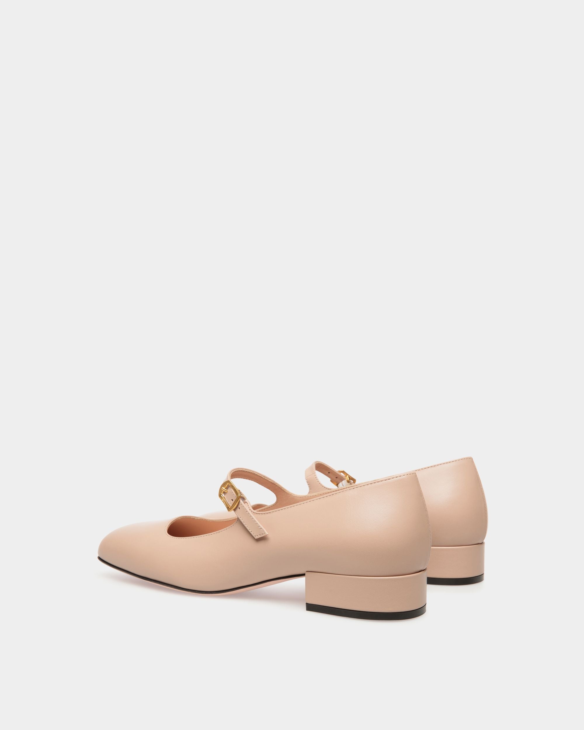 Ballyrina Pump in Light Beige Leather - Women's - Bally - 03
