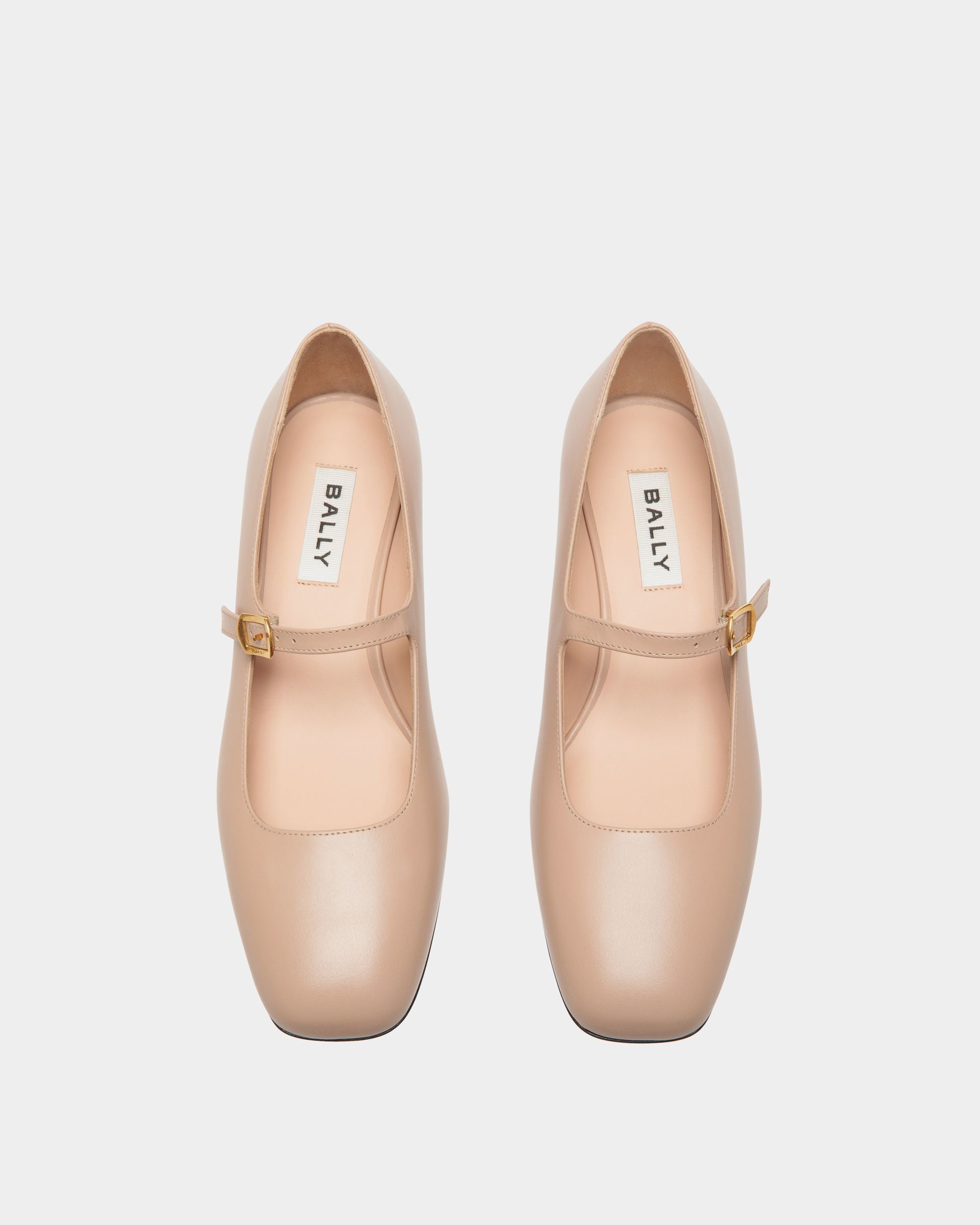Ballyrina Pump in Light Beige Leather - Women's - Bally - 04