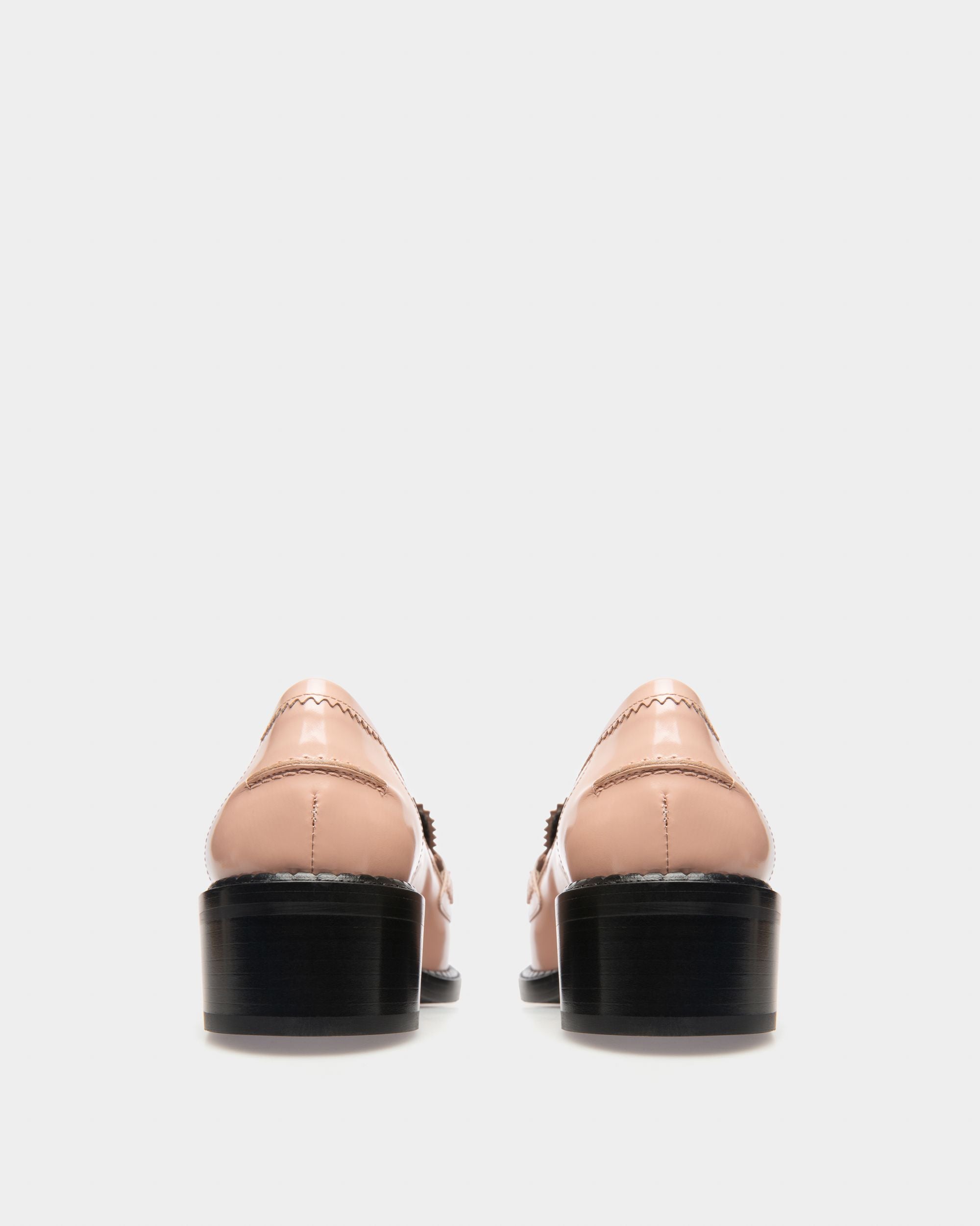 Ellyane Leather Mocassins In Pink - Women's - Bally - 04