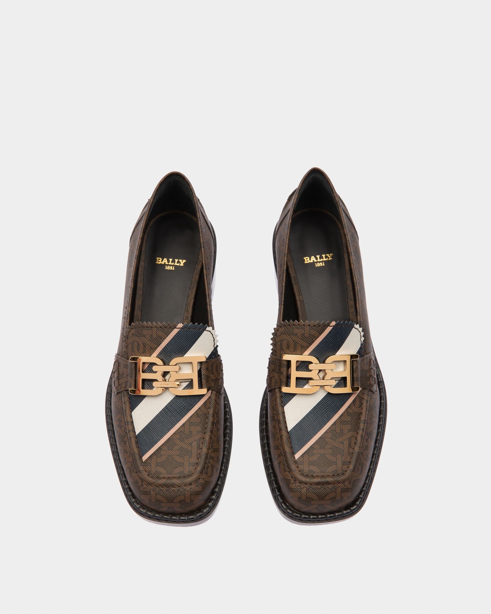 Ellyane Zapatos De Salón De Piel En Blanco Y Marrón - Mujer - Bally - 02