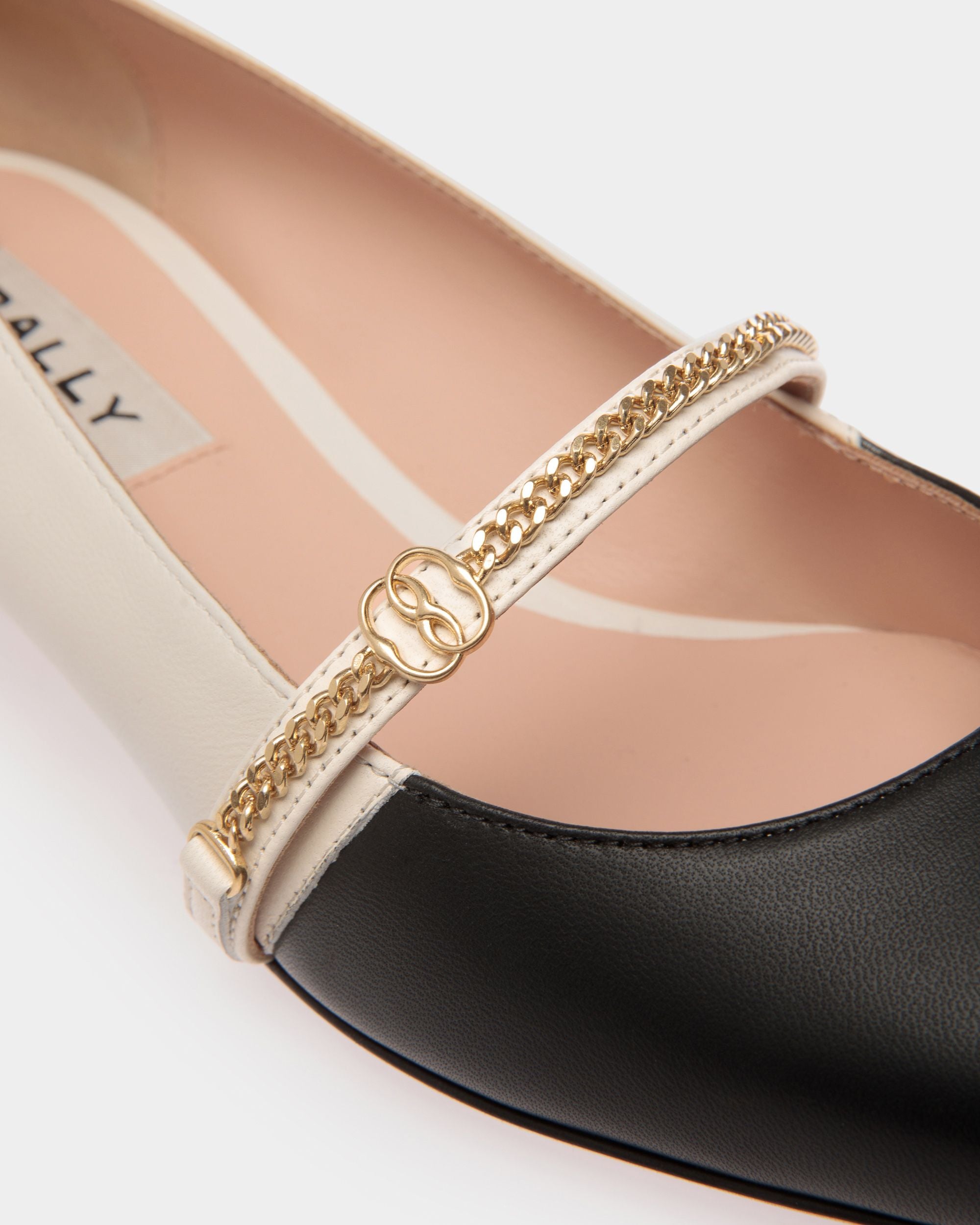 Sylt Mary-Jane Pump In Black And White Leather - Women's - Bally - 04