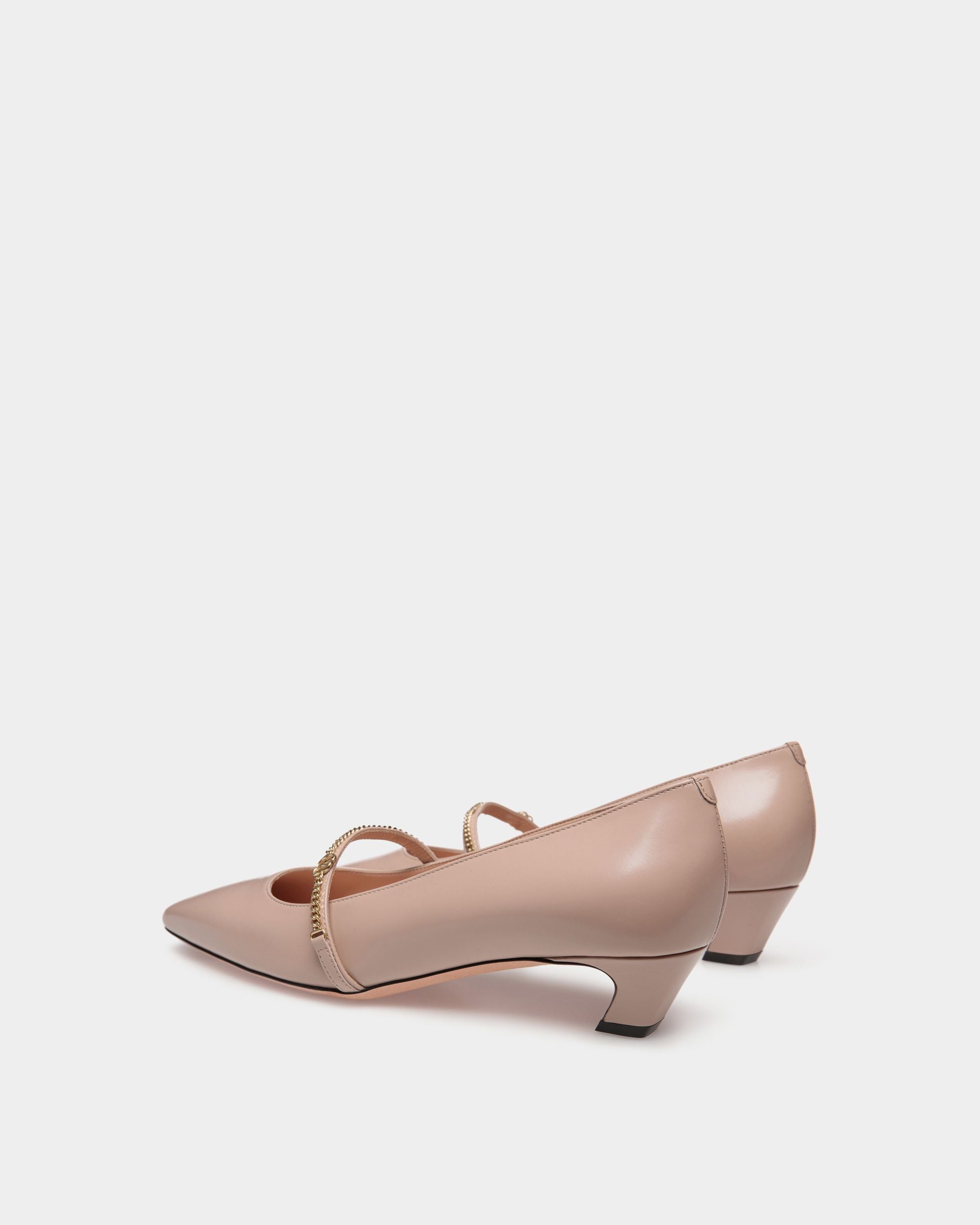 Zapato De Salón Estilo Merceditas Sylt De Piel Cepillada Light Beige - Mujer - Bally - 04