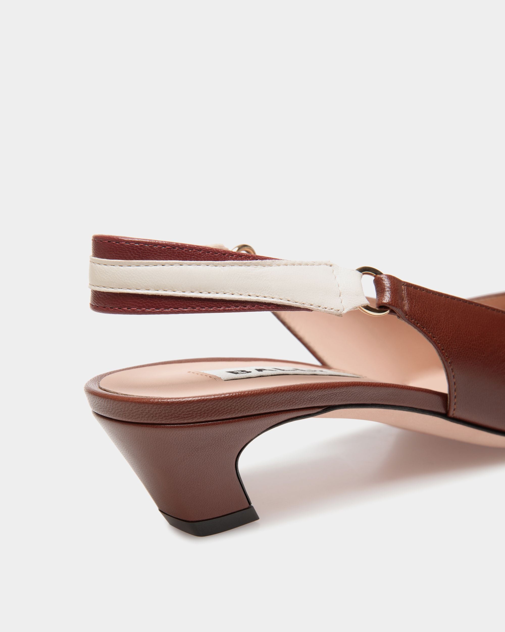 Sylt Slingback Pump In Brown Nappa Leather - Women's - Bally - 05