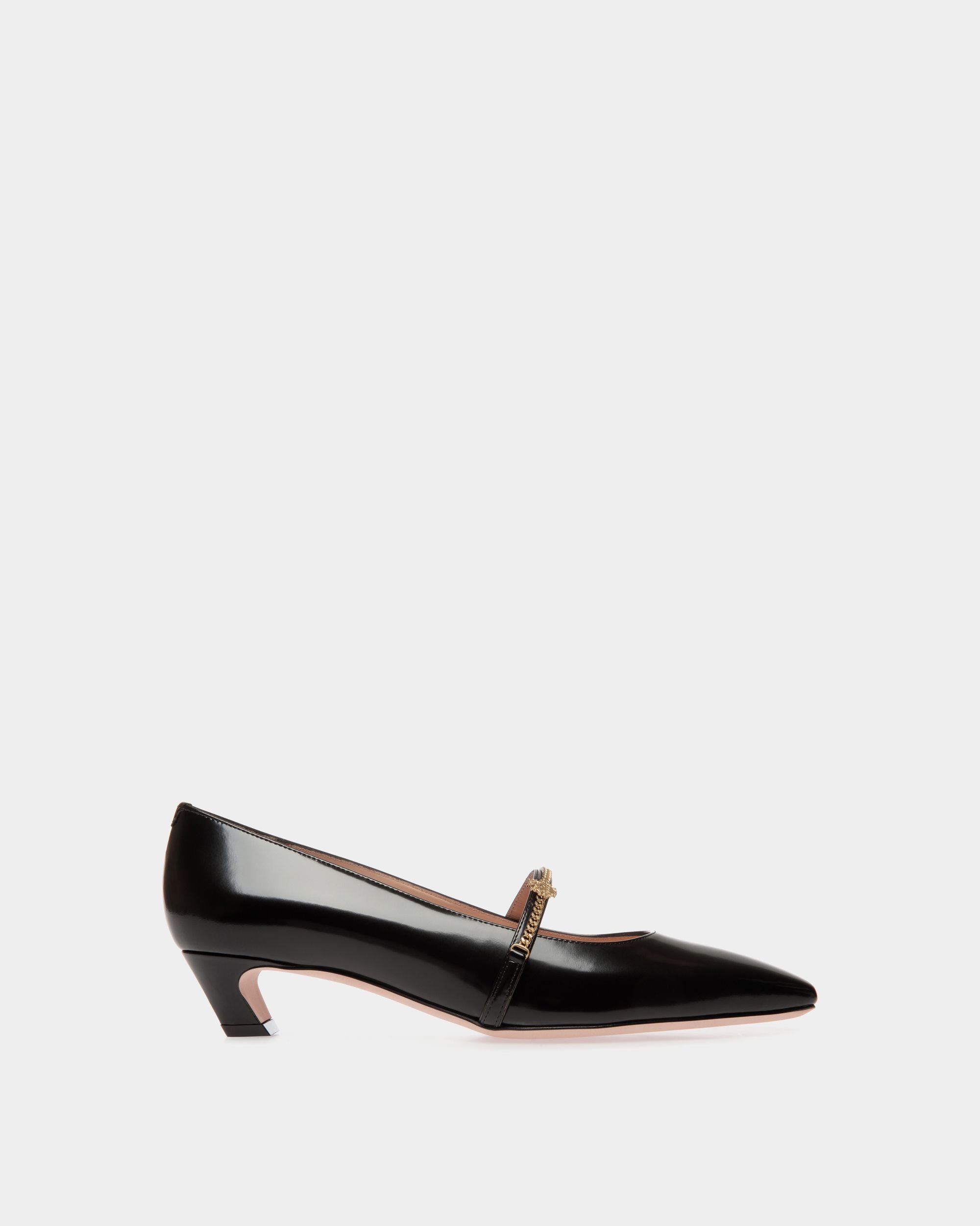 Zapato De Salón Estilo Merceditas Sylt De Piel Cepillada Negra - Mujer - Bally - 01