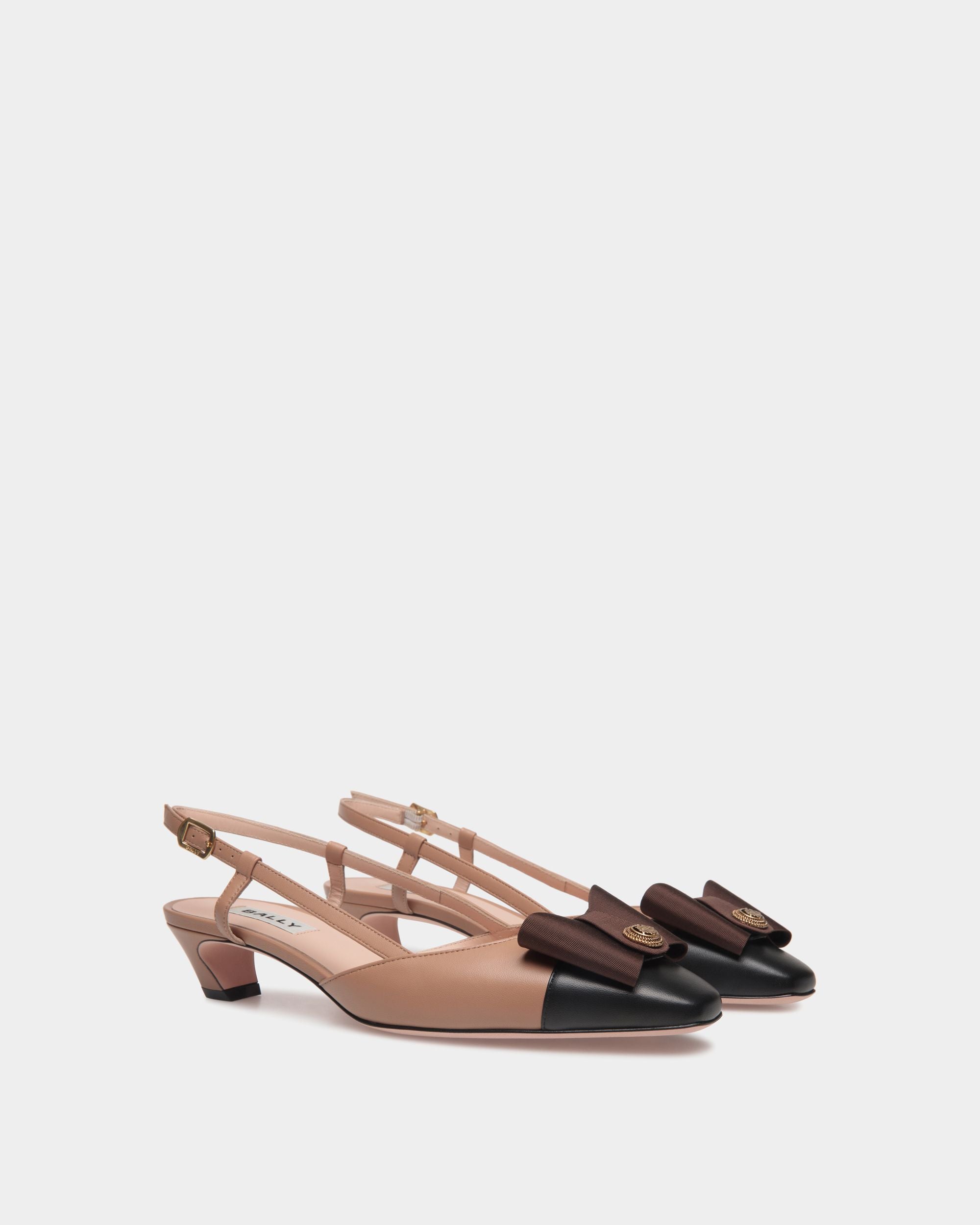 Zapato De Salón Destalonado B-Bow De Piel Praline Beige - Mujer - Bally - 03