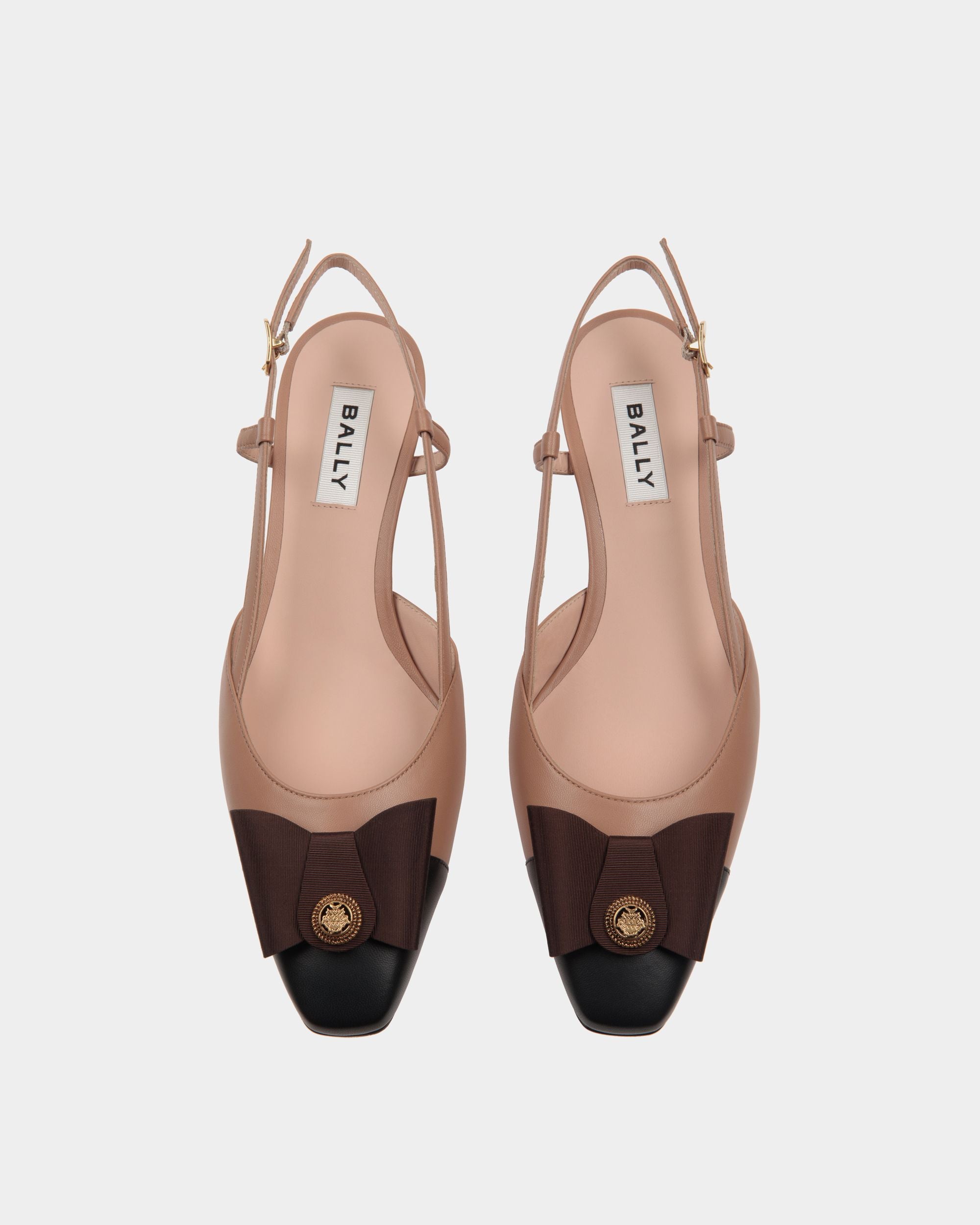 Zapato De Salón Destalonado B-Bow De Piel Praline Beige - Mujer - Bally - 05