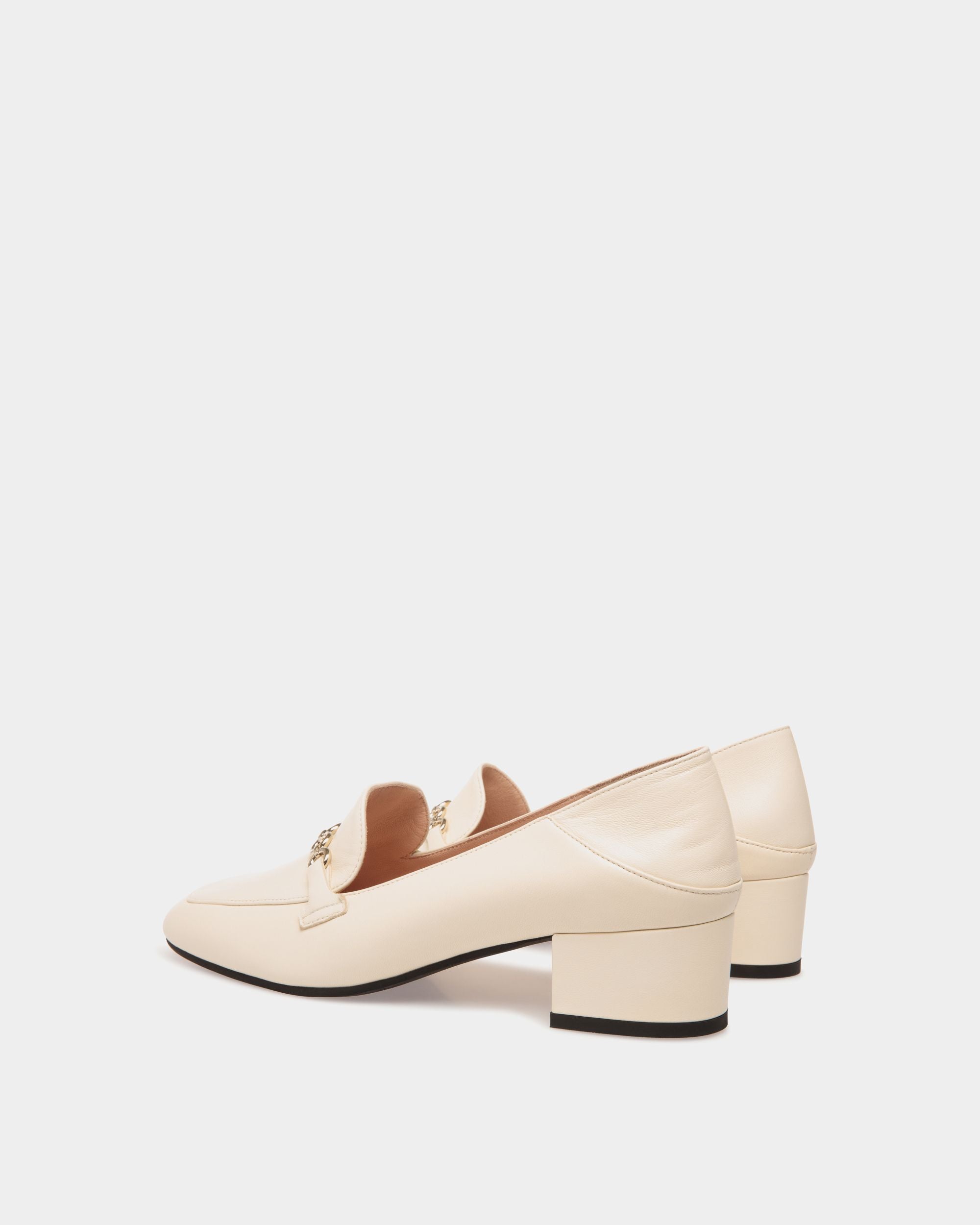 Pump In White Leather - Women's - Bally - 03