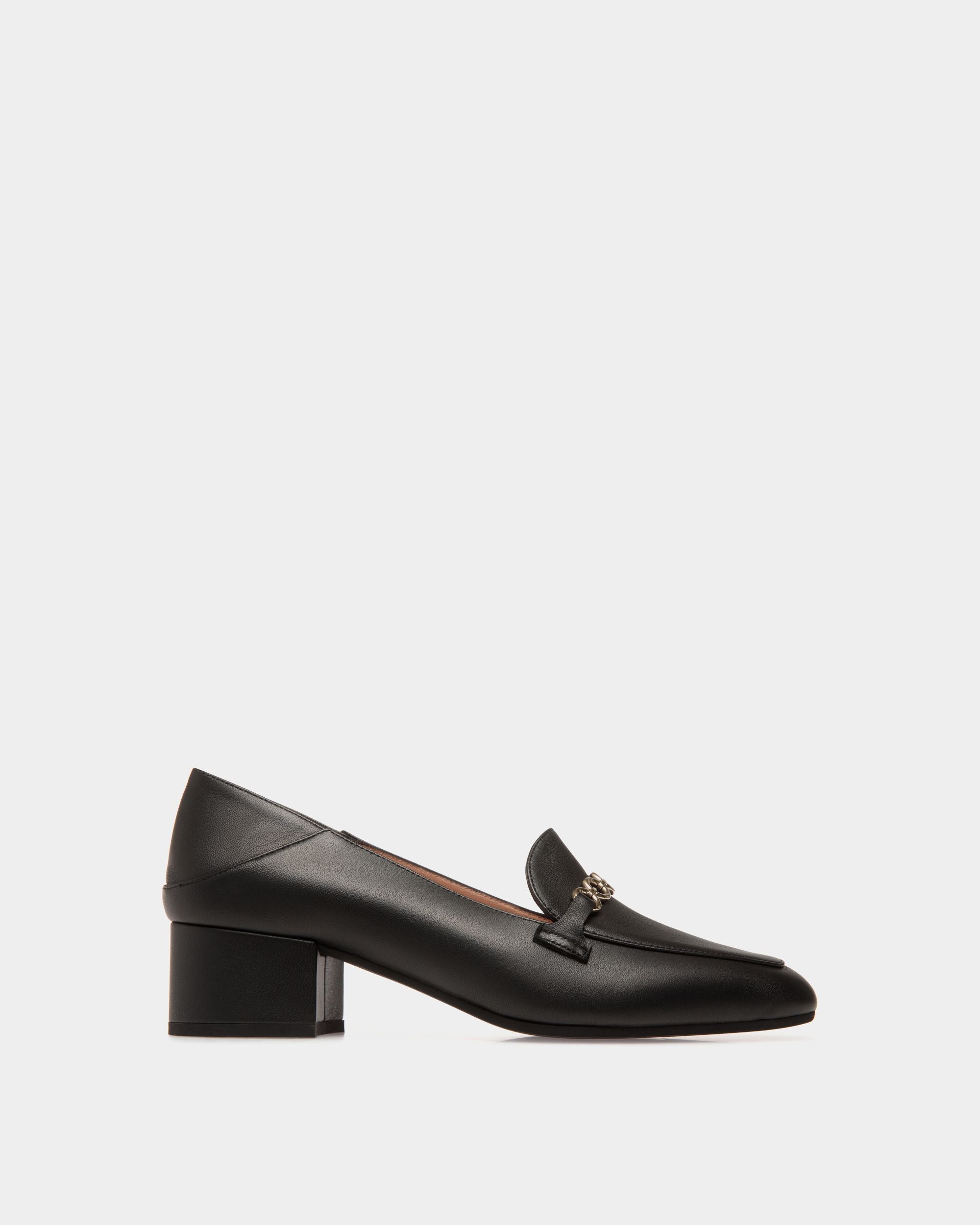 Pump In Black Leather - Women's - Bally - 01