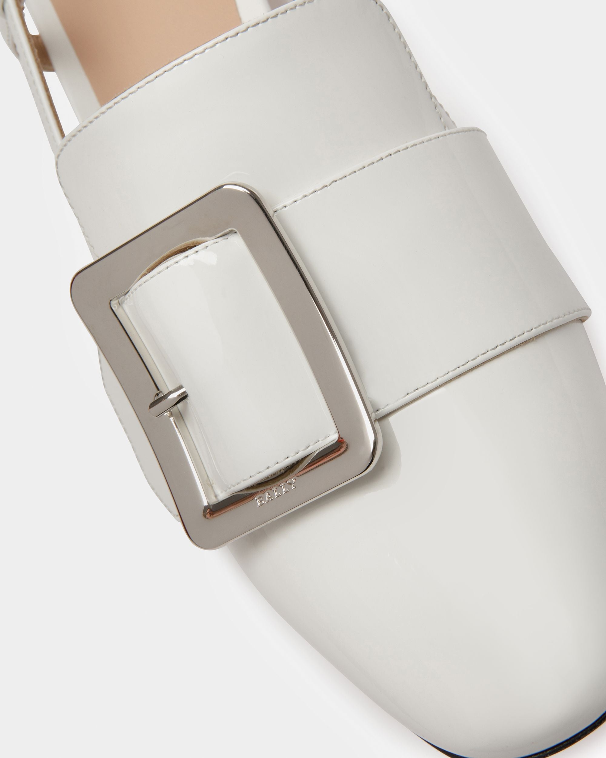 Jasmine Leather Slingback Pumps In White - Women's - Bally - 03
