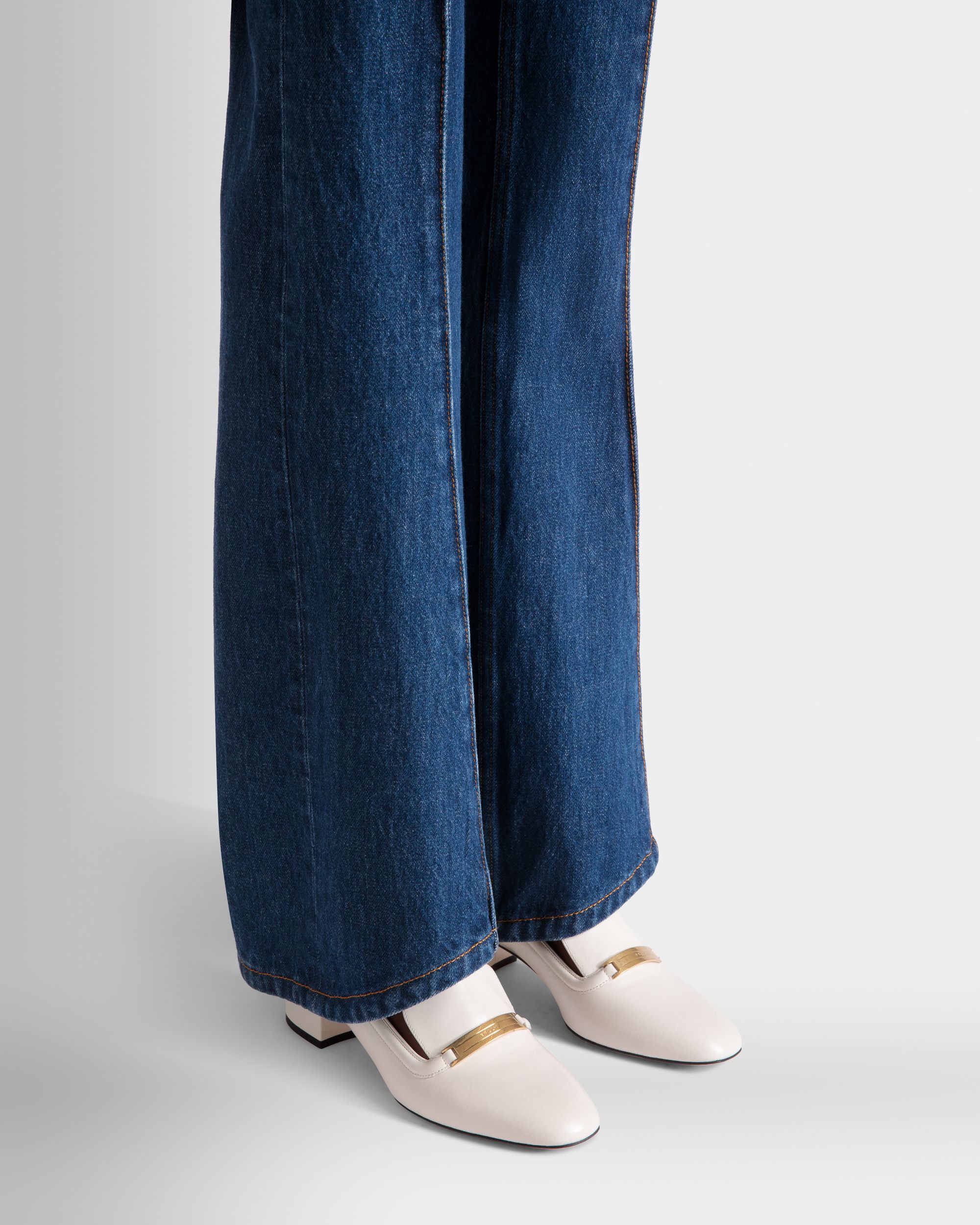 Zapato De Salón Deco De Piel Blanca - Mujer - Bally - 02