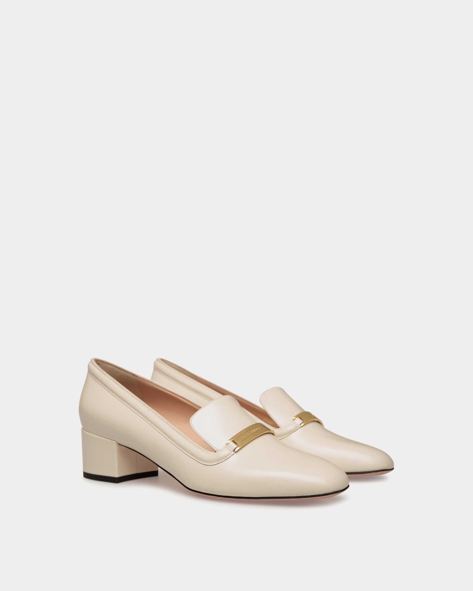 Zapato De Salón Deco De Piel Blanca - Mujer - Bally - 03