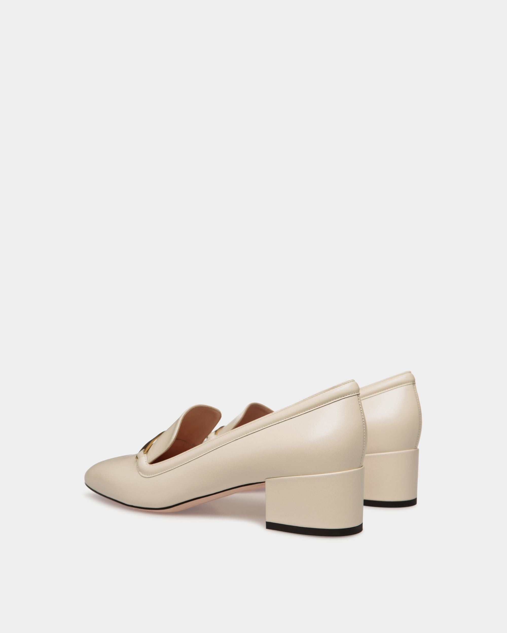 Zapato De Salón Deco De Piel Blanca - Mujer - Bally - 04