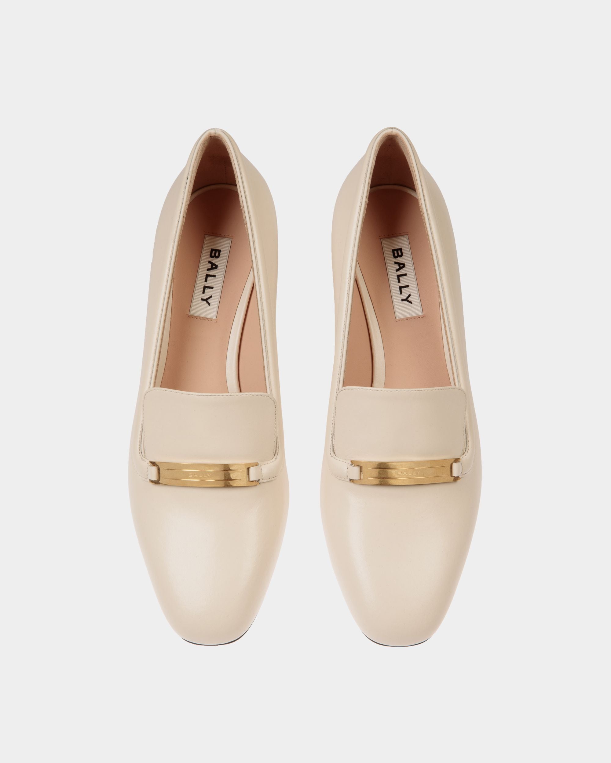 Zapato De Salón Deco De Piel Blanca - Mujer - Bally - 05
