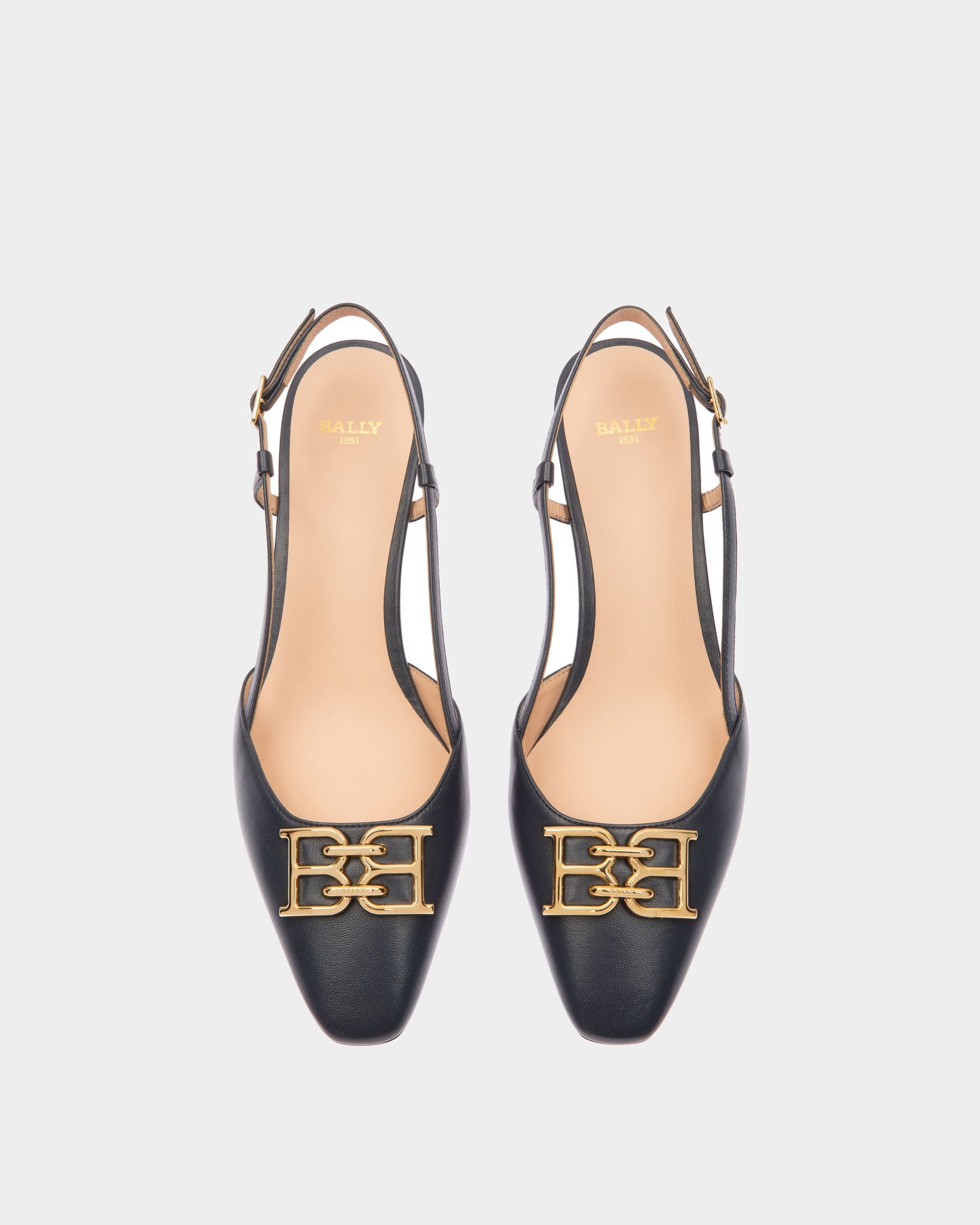 Eva Leather Pumps In Navy - Women's - Bally - 02