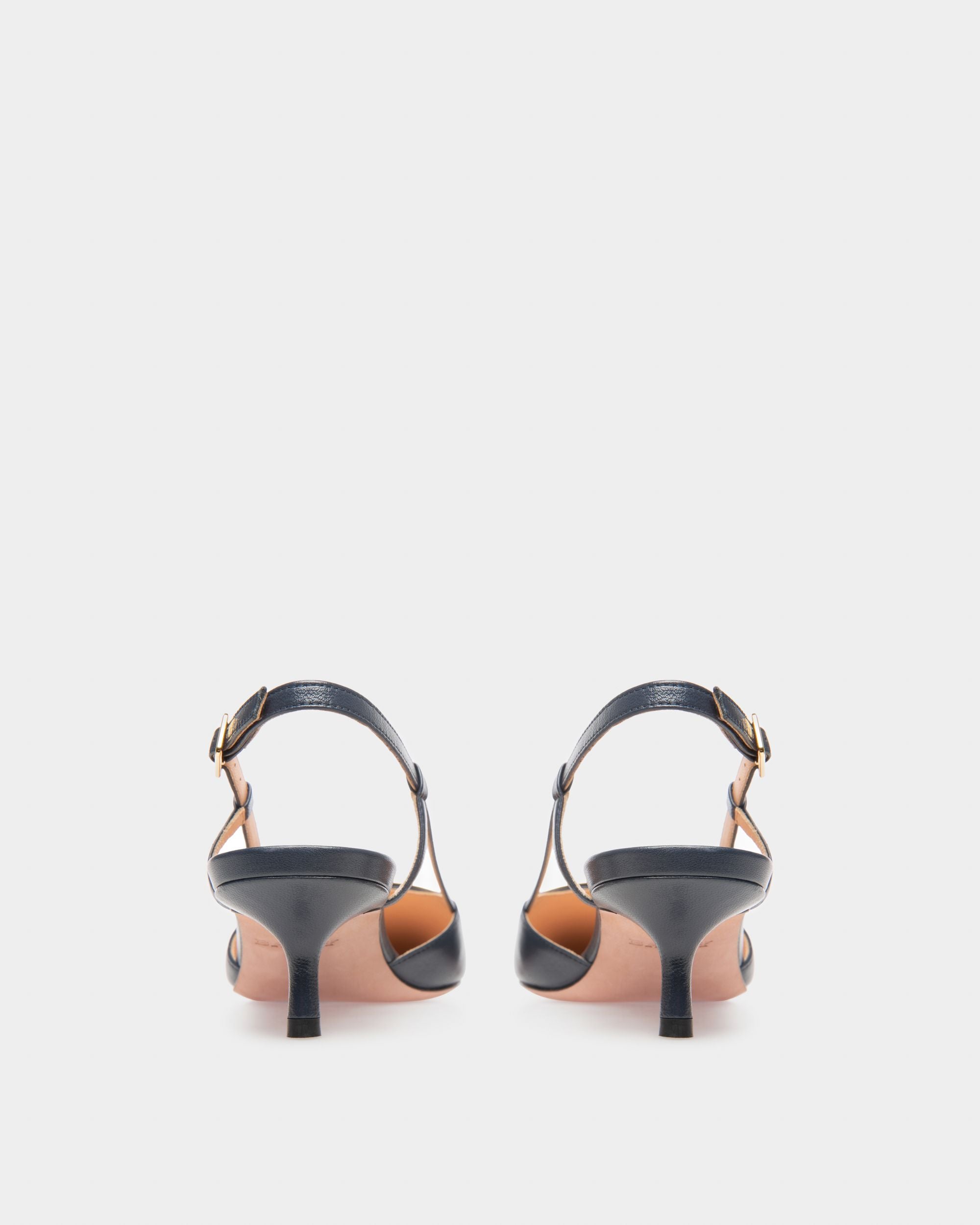 Eva Leather Pumps In Navy - Women's - Bally - 04