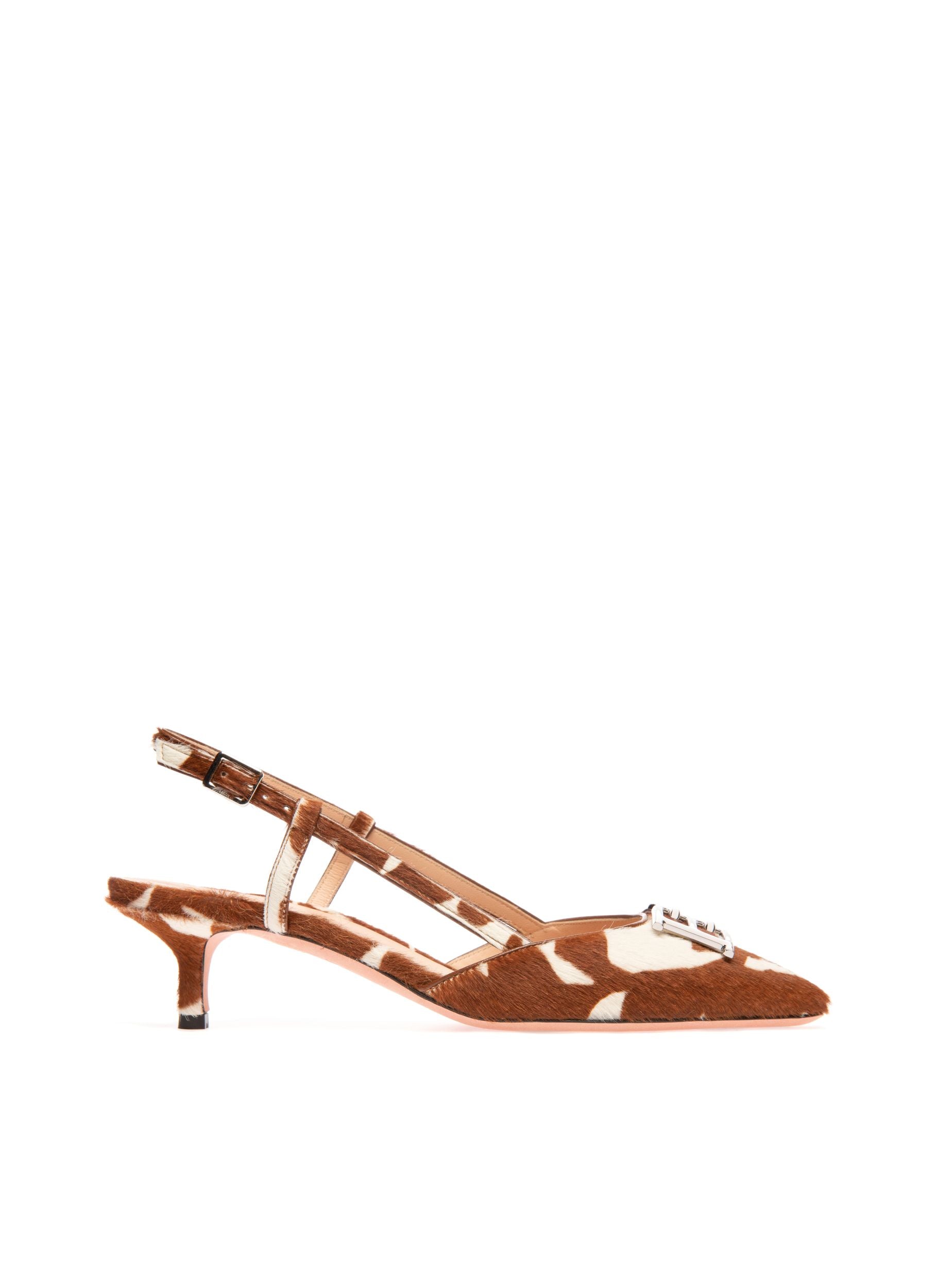 Eva Zapatos Destalonados De Piel En Blanco Y Marrón - Mujer - Bally - 02