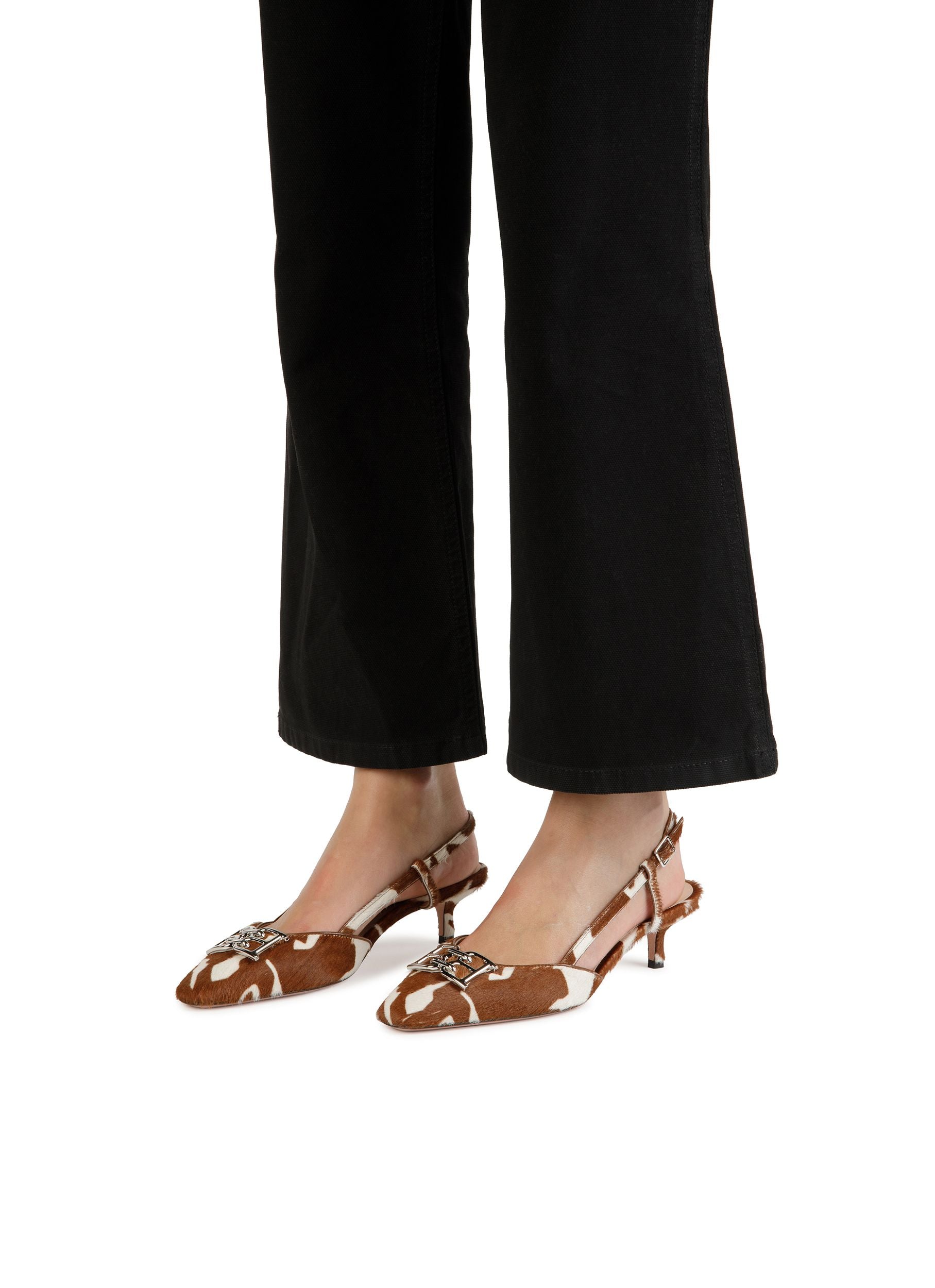Eva Zapatos Destalonados De Piel En Blanco Y Marrón - Mujer - Bally - 03