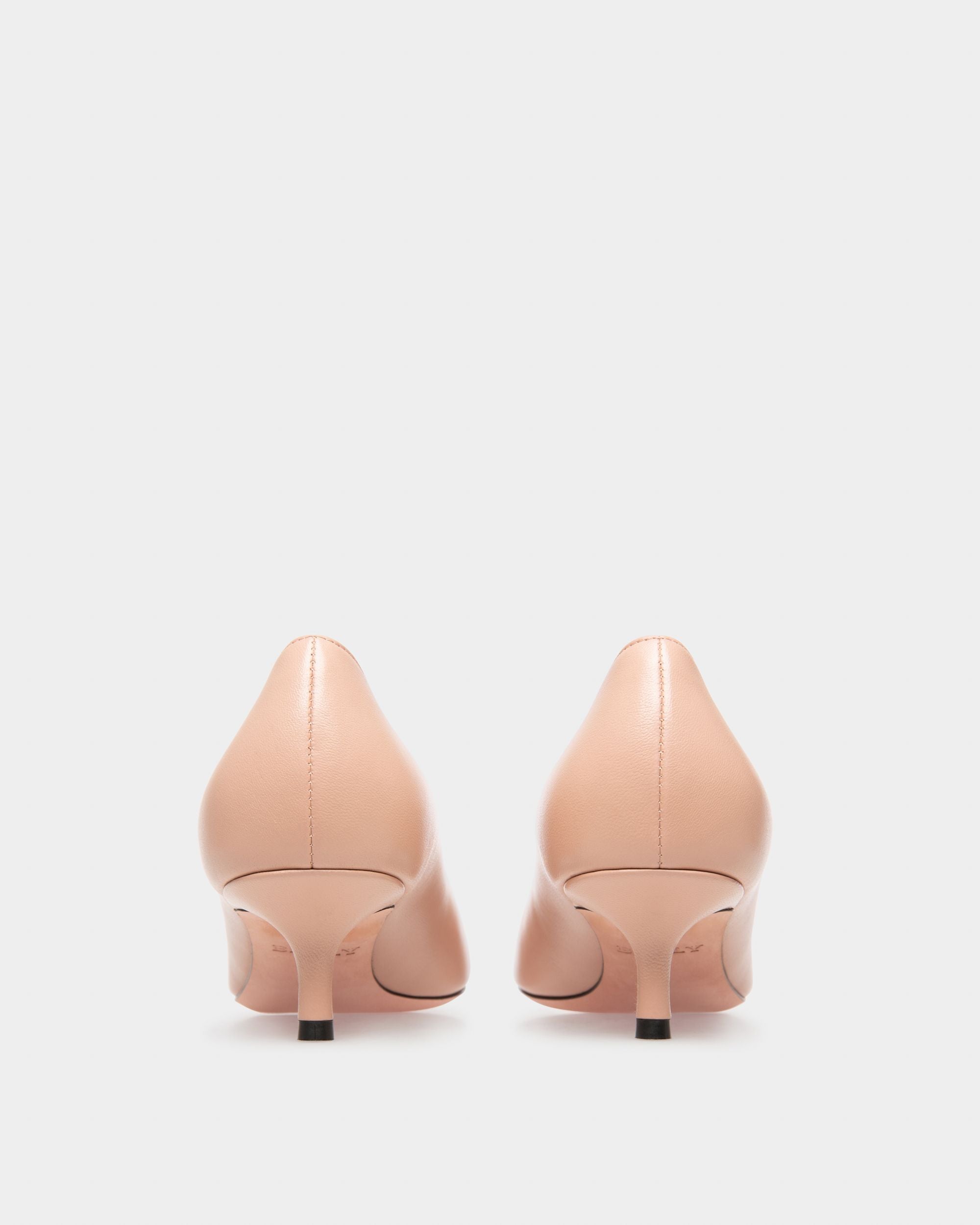 Evanca Leather Pumps In Pale Pink - Women's - Bally - 04
