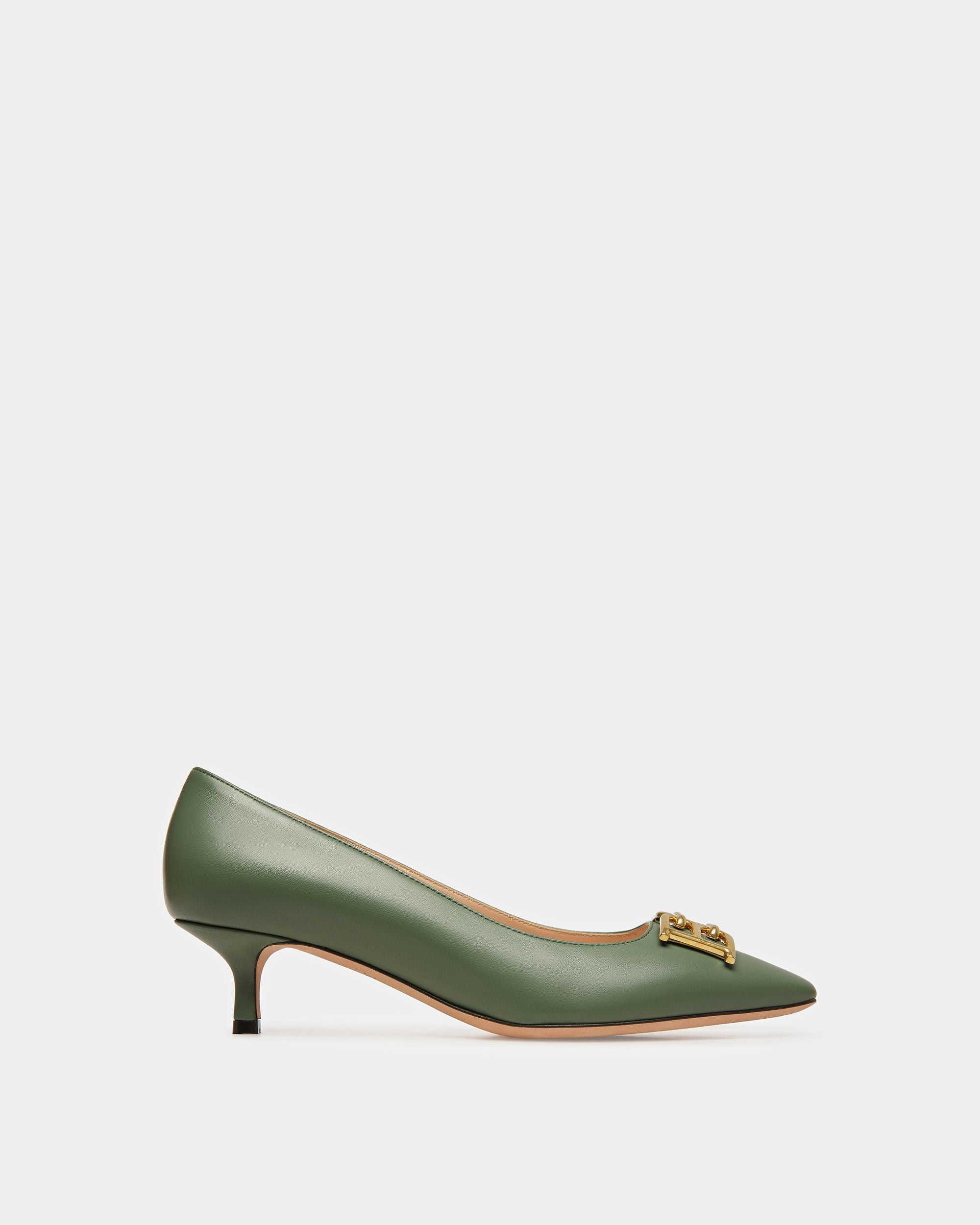 Evanca Zapatos De Salón De Piel En Salvia - Mujer - Bally - 01