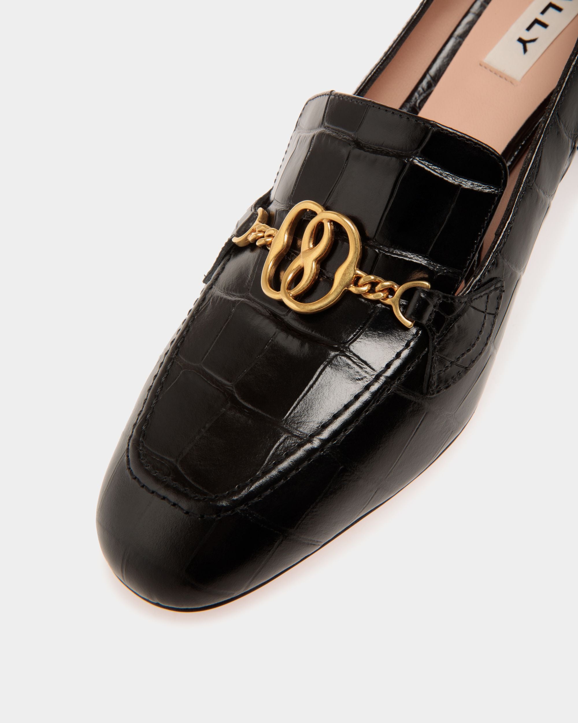 Daily Emblem Pumps In Black Leather - Women's - Bally - 05
