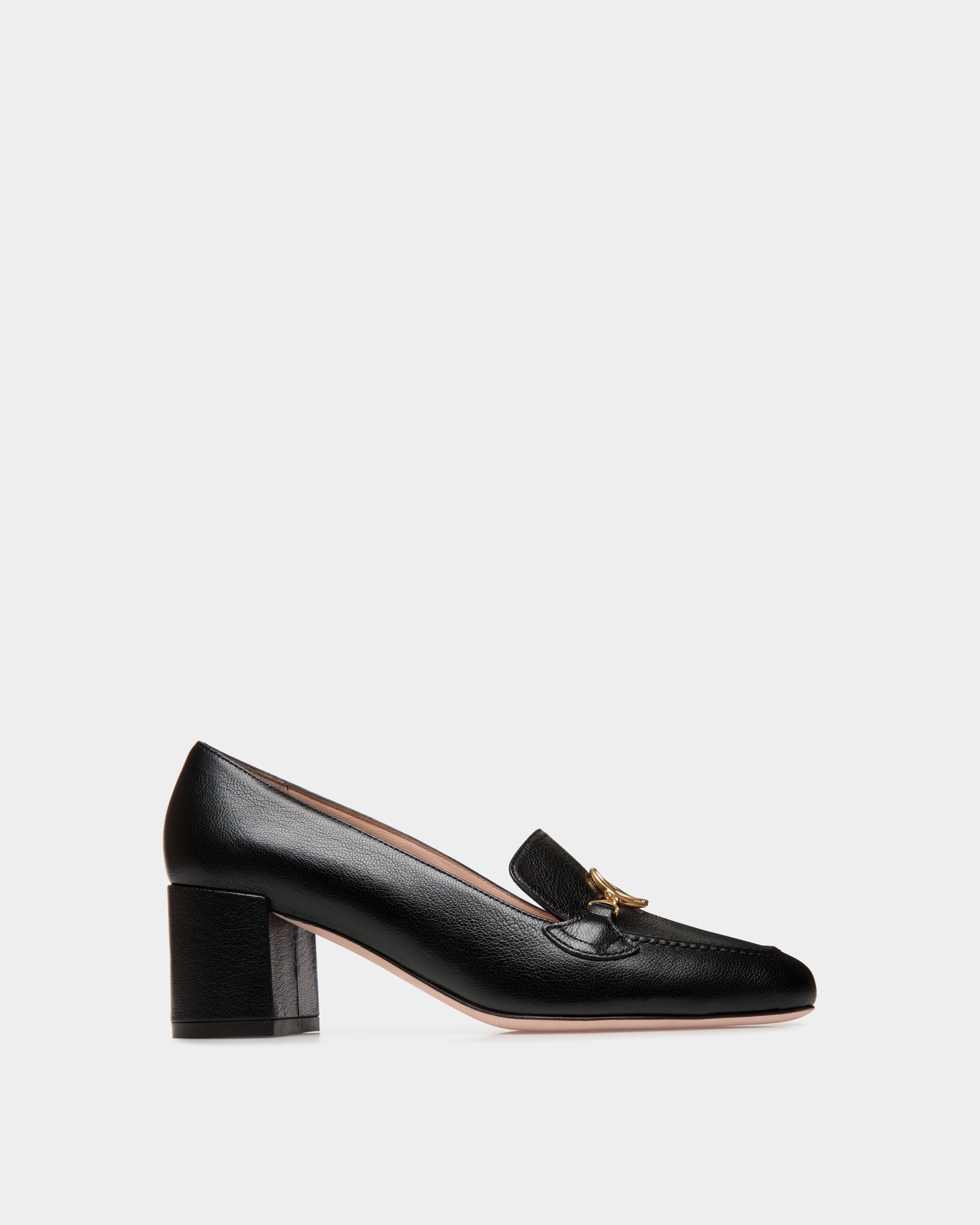 Daily Emblem Pumps In Black Leather - Women's - Bally - 01